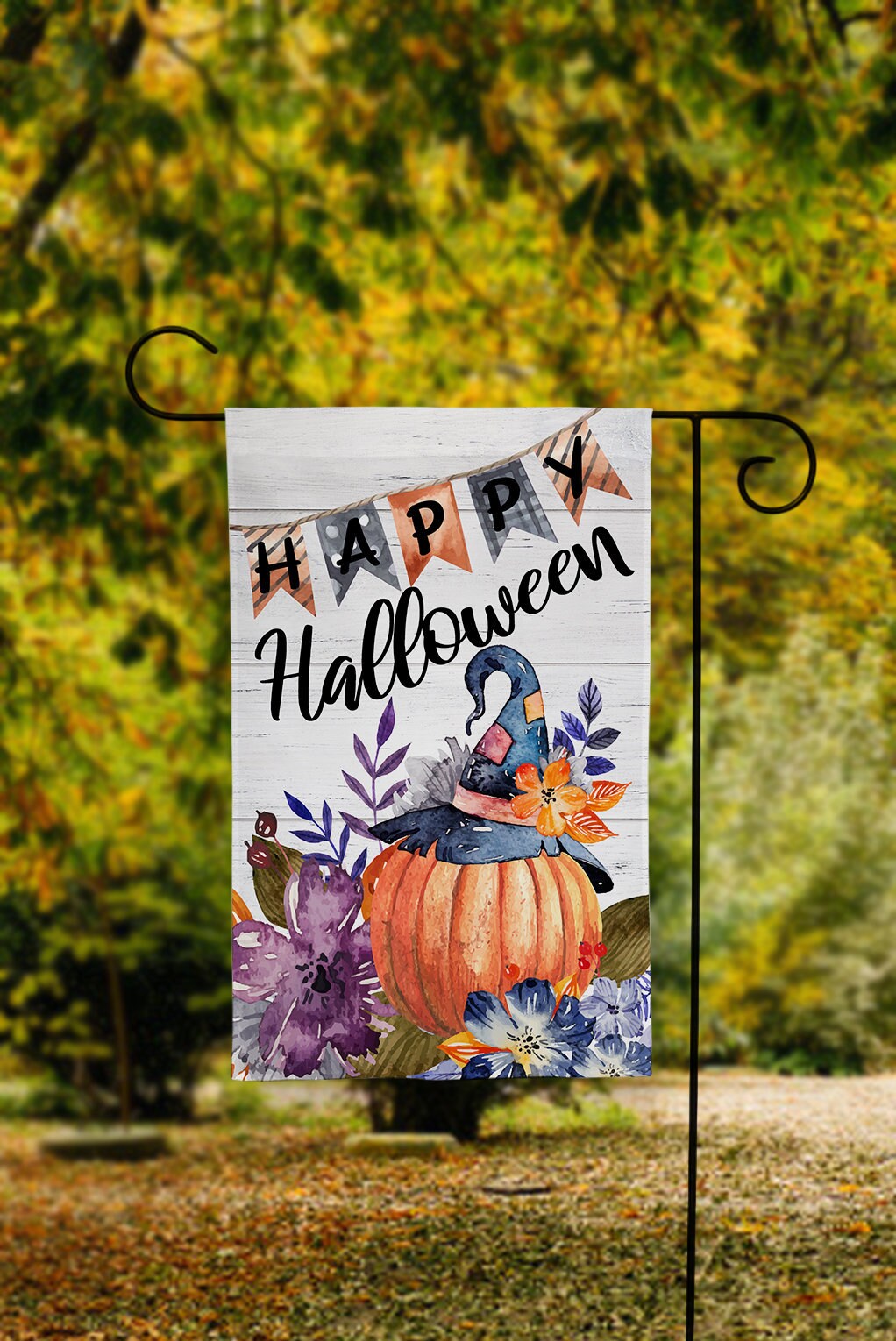Happy Halloween Garden Flag - Spooky Festive Design for Halloween Outdoor Celebration Happy Halloween Garden Flag - Spooky Festive Design for Halloween Outdoor Celebration
