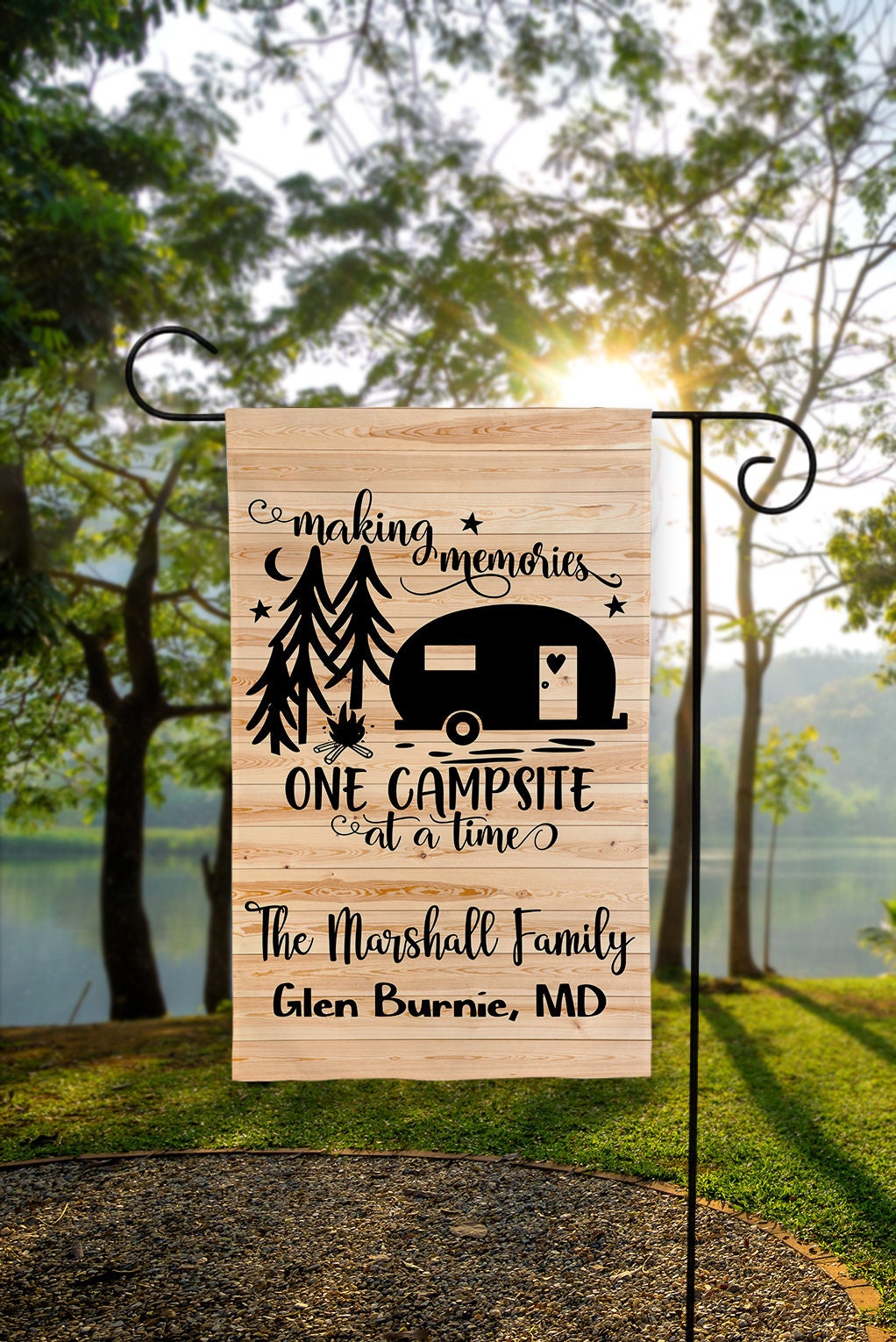 Personalized Camping Memories Garden Flag - Custom Outdoor Design for Campsite Nostalgia Personalized Camping Memories Garden Flag - Custom Outdoor Design for Campsite Nostalgia