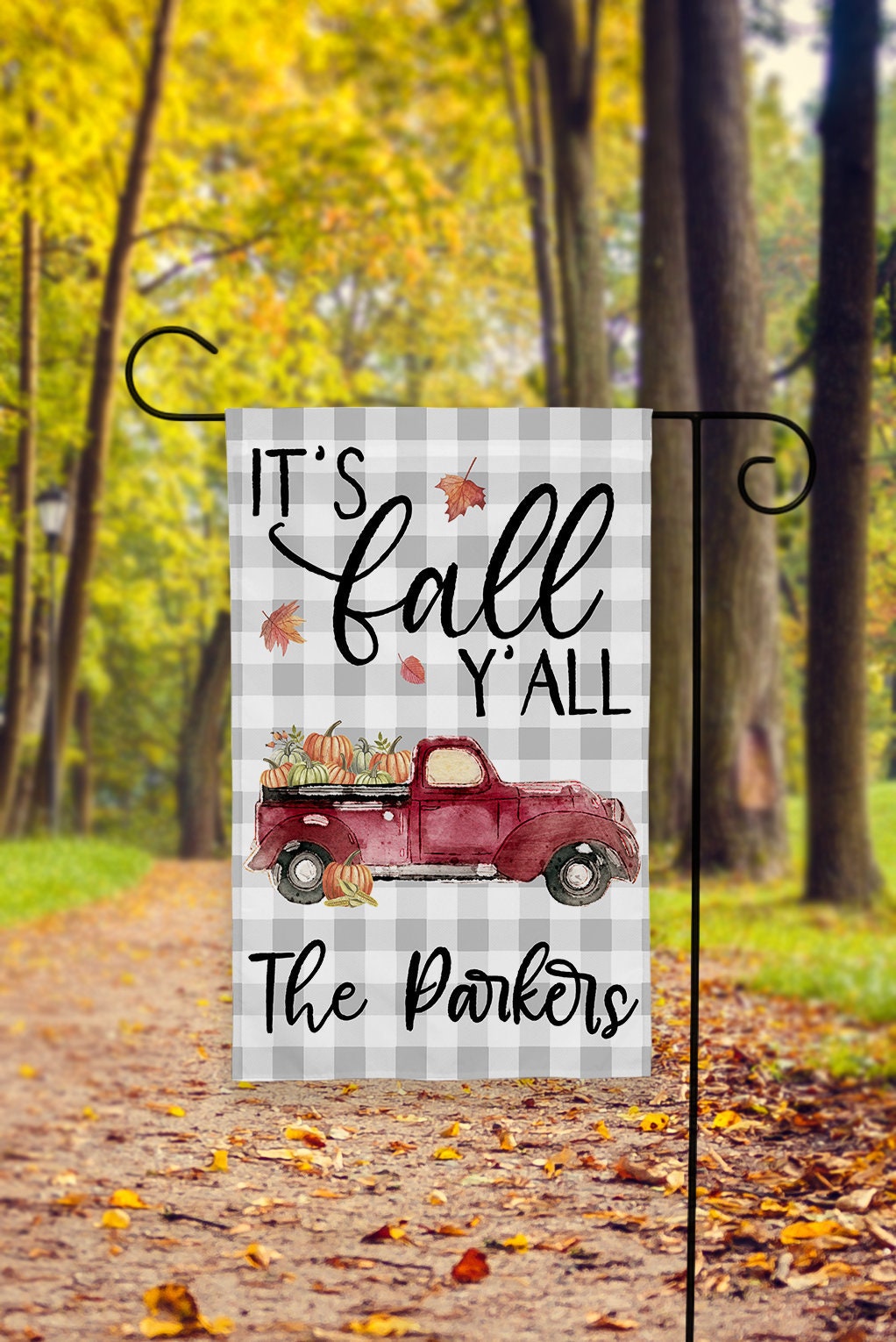 Personalized It's Fall Y'all Garden Flag - Custom Southern Autumn Theme for Festive Yard Decor Personalized It's Fall Y'all Garden Flag - Custom Southern Autumn Theme for Festive Yard Decor