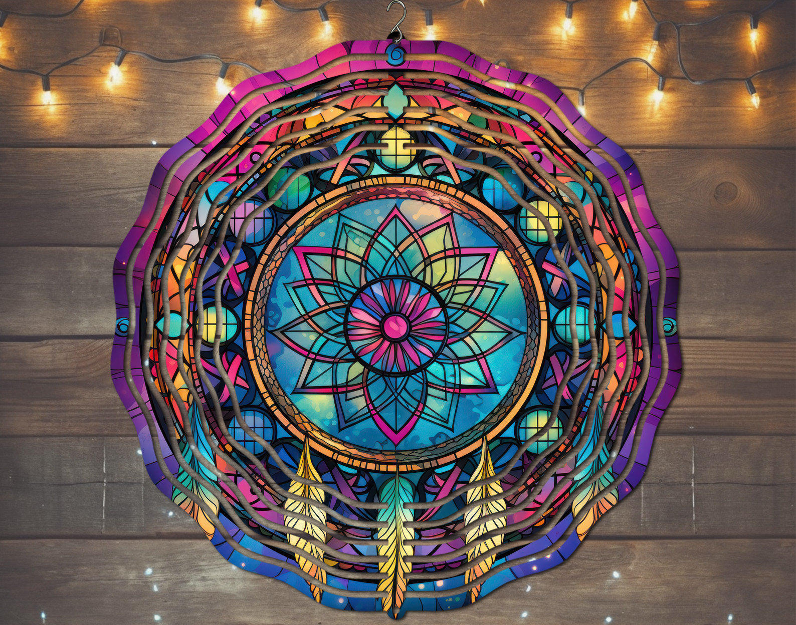 Dreamcatcher Wind Spinner #101 - Whimsical Garden Decor with Native Charm Dreamcatcher Wind Spinner #101 - Whimsical Garden Decor with Native Charm