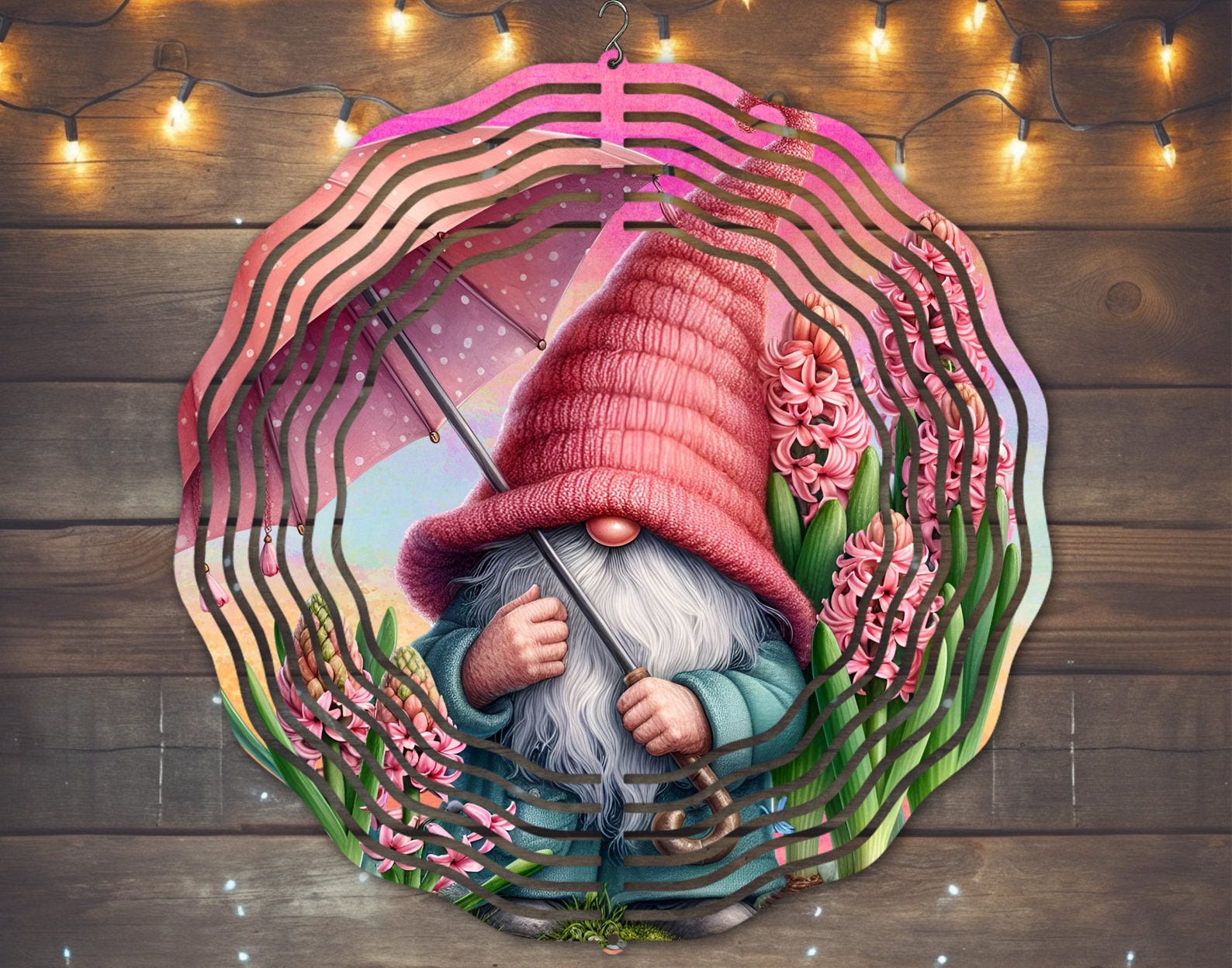 Gnome With Umbrella Wind Spinner - Cute Outdoor Decor for Rainy Days Gnome With Umbrella Wind Spinner - Cute Outdoor Decor for Rainy Days