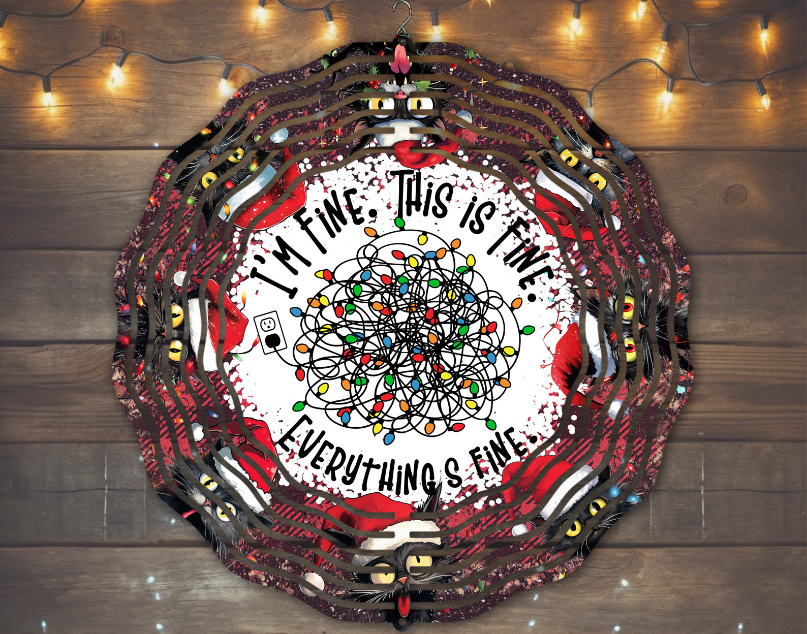 It's Fine - Quirky Outdoor Decor for Humorous Vibes It's Fine - Quirky Outdoor Decor for Humorous Vibes