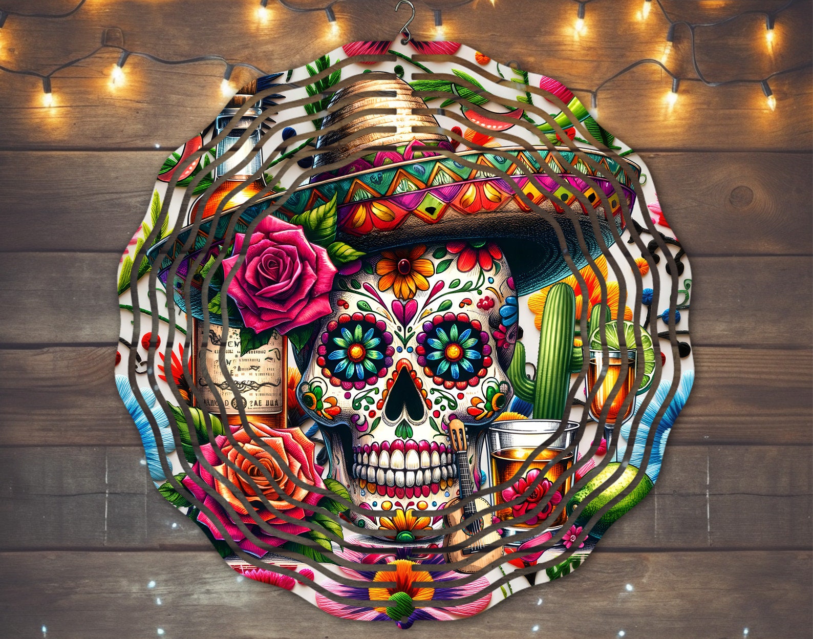 Skull Wind Spinner - Edgy Outdoor Art for Gothic Charm Skull Wind Spinner - Edgy Outdoor Art for Gothic Charm