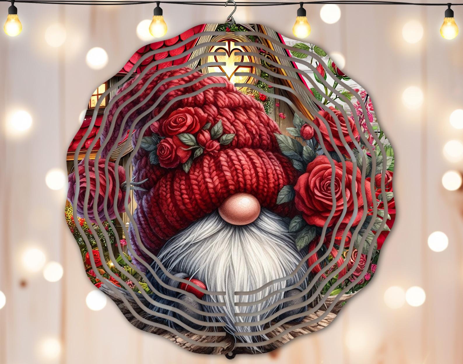 Valentine Gnome Wind Spinner #104 - Vibrant Yard Decor for Valentine's Vibes Valentine Gnome Wind Spinner #104 - Vibrant Yard Decor for Valentine's Vibes