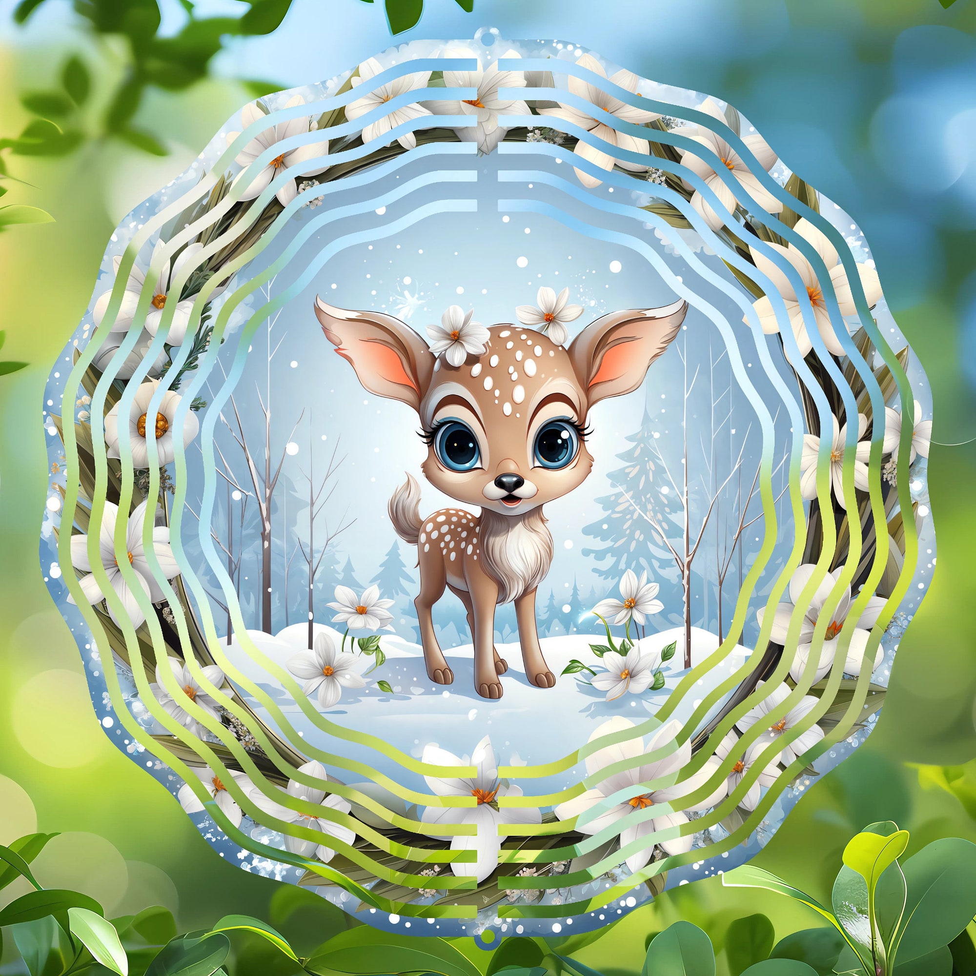 Baby Reindeer Wind Spinner - Festive Winter Art for Holiday Yards and Cozy Outdoor Celebrations Baby Reindeer Wind Spinner - Festive Winter Art for Holiday Yards and Cozy Outdoor Celebrations