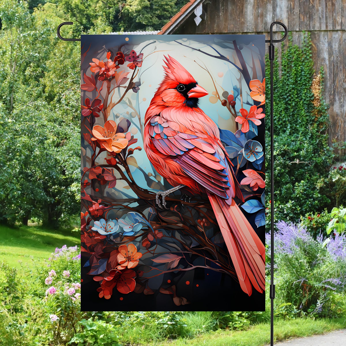 Cardinal Bird in Tree Welcome Garden Flag - Classic Nature Decor for Outdoor Spaces Cardinal Bird in Tree Welcome Garden Flag - Classic Nature Decor for Outdoor Spaces