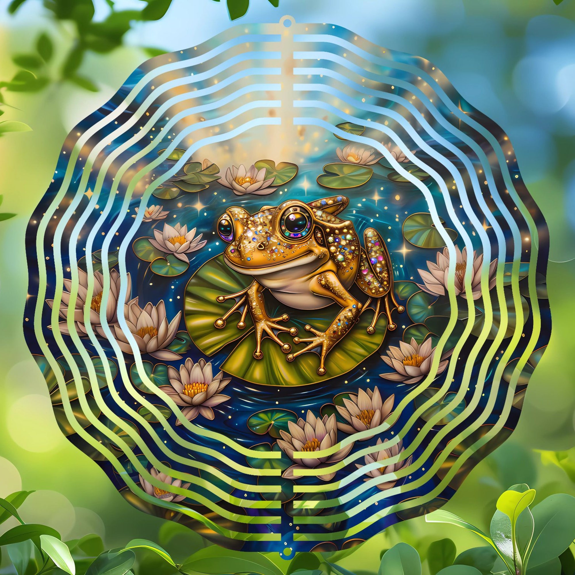 Frog Wind Spinner - Fantasy Pond Decor for Whimsical Outdoors and Playful Waterside Retreats Frog Wind Spinner - Fantasy Pond Decor for Whimsical Outdoors and Playful Waterside Retreats