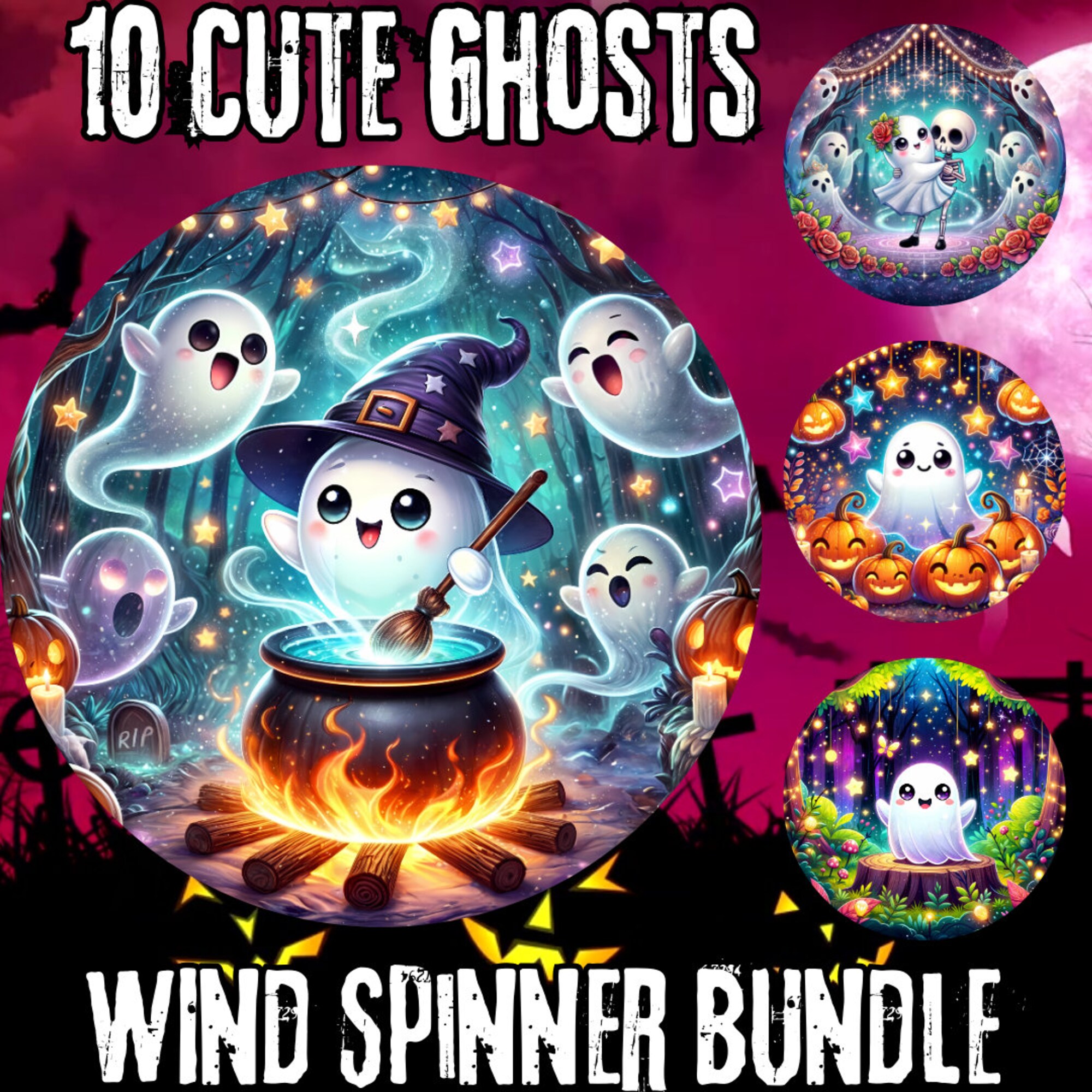 Halloween Ghost Wind Spinner - Cute Spooky Decor for Festive Yards and Thrilling Outdoor Displays Halloween Ghost Wind Spinner - Cute Spooky Decor for Festive Yards and Thrilling Outdoor Displays
