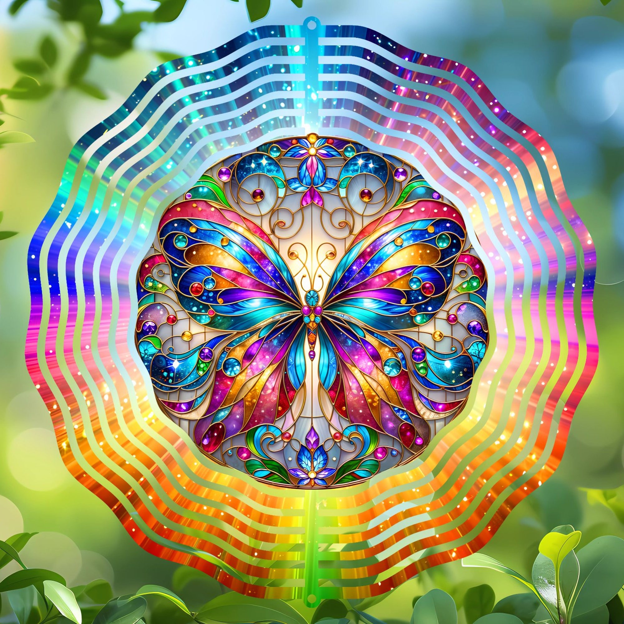 Rainbow Butterfly Wind Spinner - Bright Garden Art with Vivid Colors for Lively Outdoor Flower Beds Rainbow Butterfly Wind Spinner - Bright Garden Art with Vivid Colors for Lively Outdoor Flower Beds