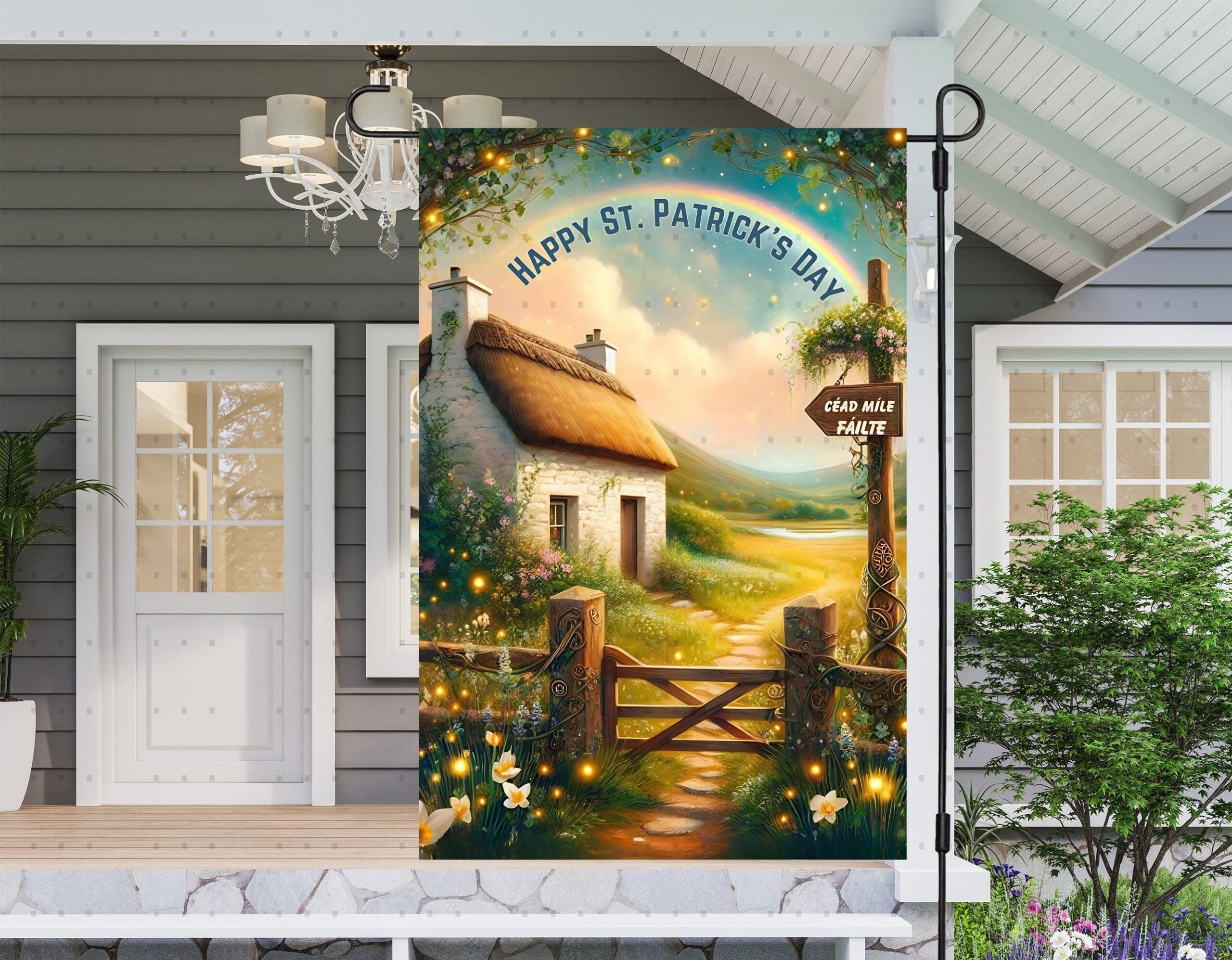 St Patrick's Day Garden Flag Yard Decor with Irish Luck Clover - Outdoor Irish Pride Accent St Patrick's Day Garden Flag Yard Decor with Irish Luck Clover - Outdoor Irish Pride Accent