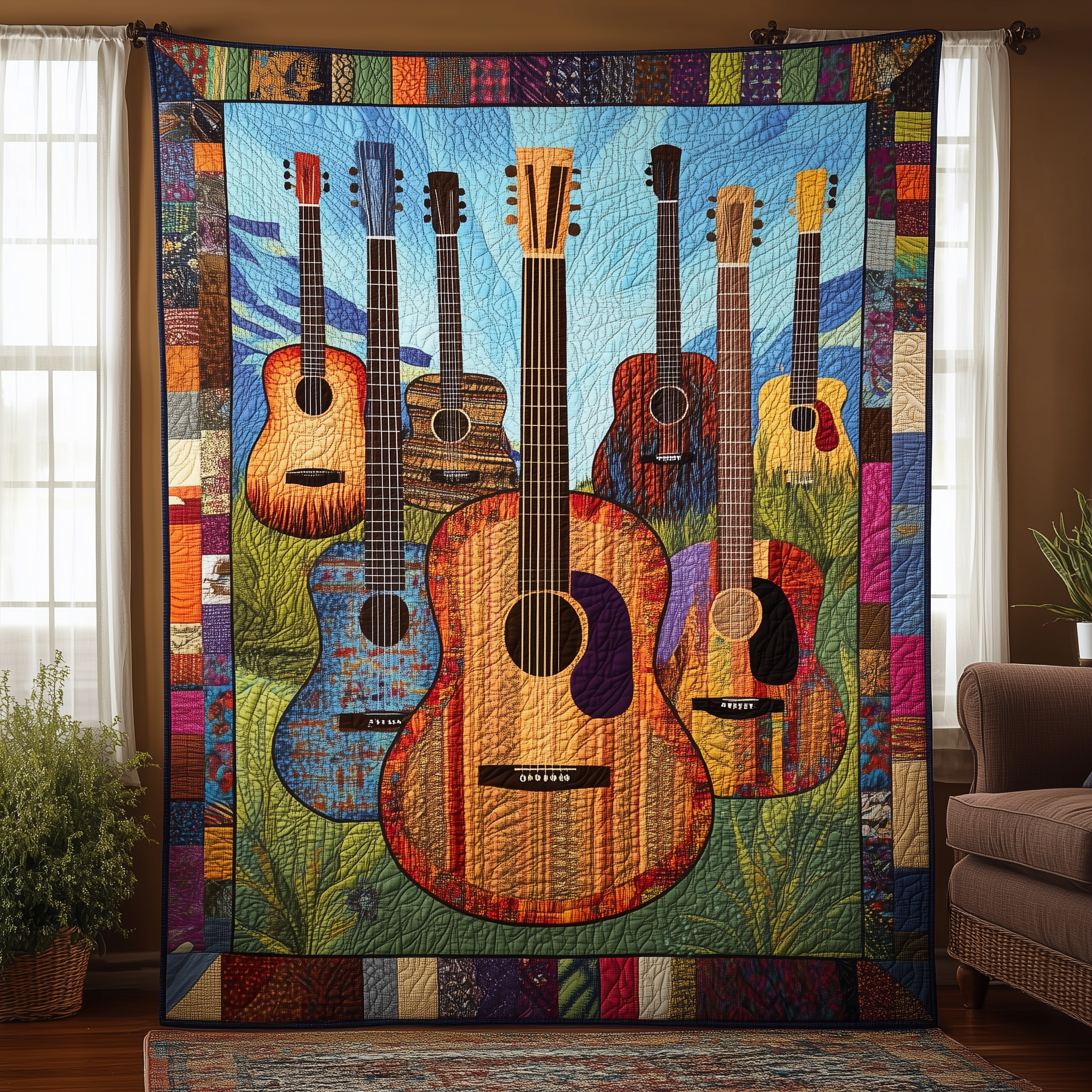 Acoustic Guitars Hamorny Quilted Blanket Feel Ready for Adventure with a Blanket That Travels Well Acoustic Guitars Hamorny Quilted Blanket Feel Ready for Adventure with a Blanket That Travels Well