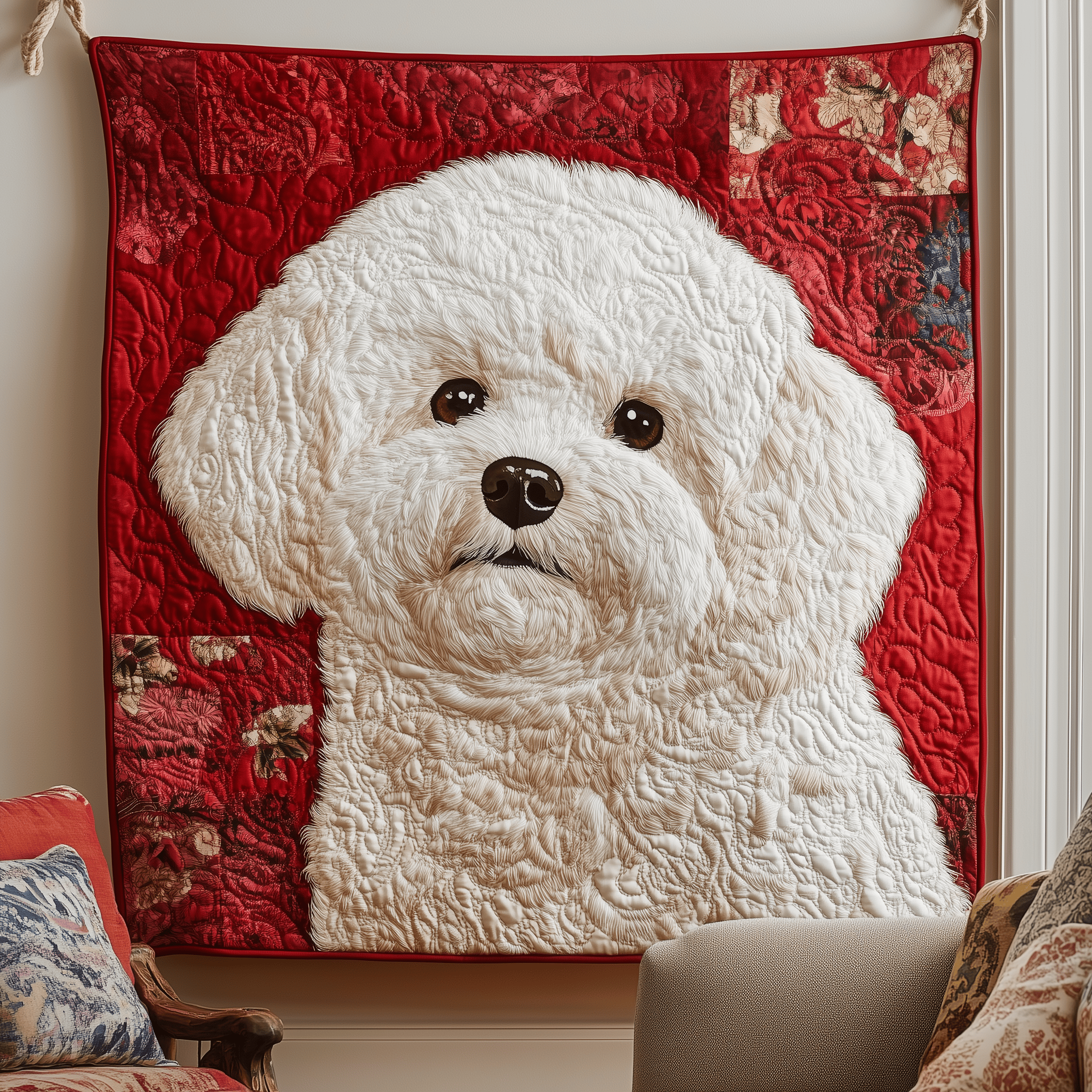 Adorable Bichon Frise Quilted Blanket Feel the Heart of Home with a Blanket That Embraces All Adorable Bichon Frise Quilted Blanket Feel the Heart of Home with a Blanket That Embraces All