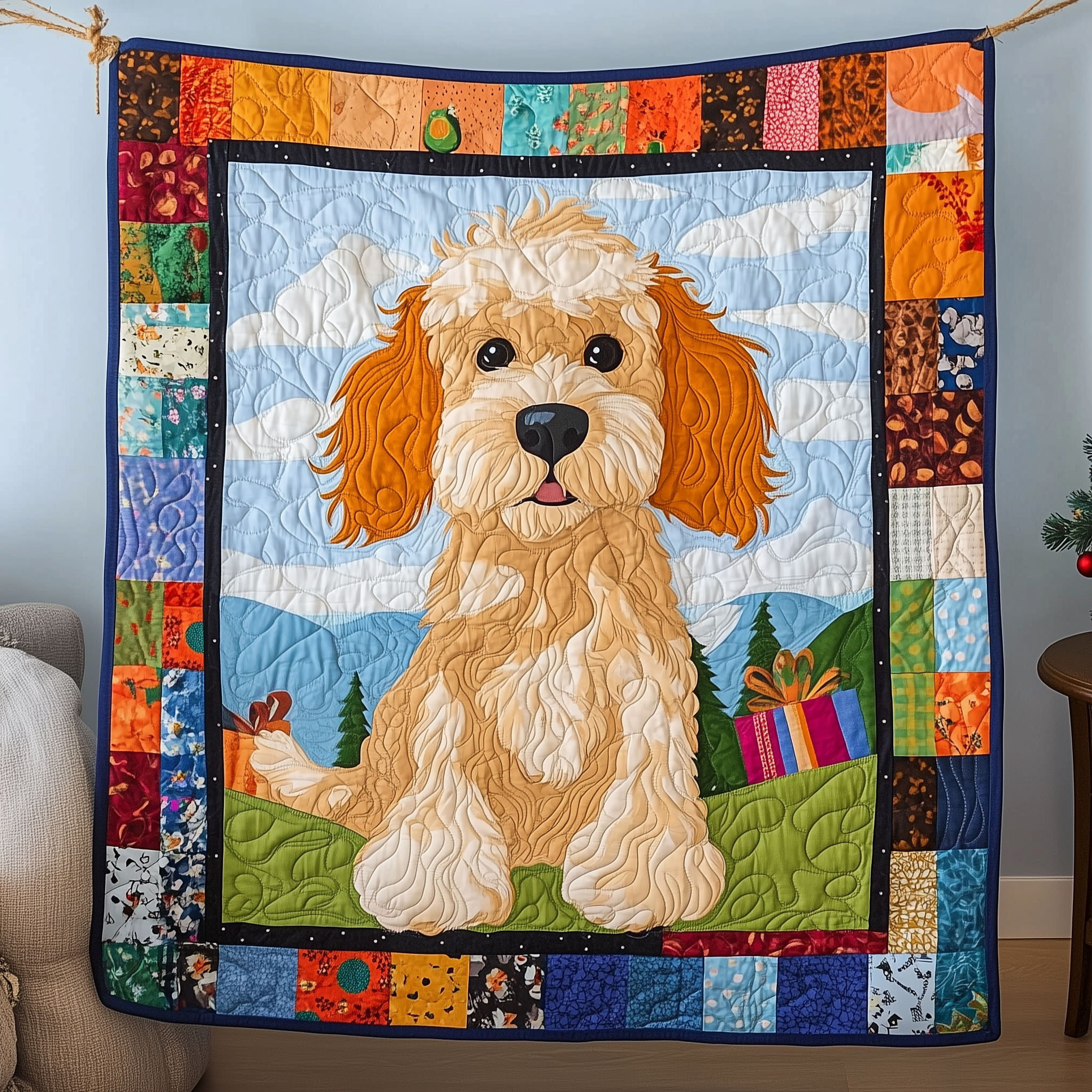Adorable Goldendoodle Quilted Blanket Feel Like Royalty with a Blanket Fit for Kings Adorable Goldendoodle Quilted Blanket Feel Like Royalty with a Blanket Fit for Kings
