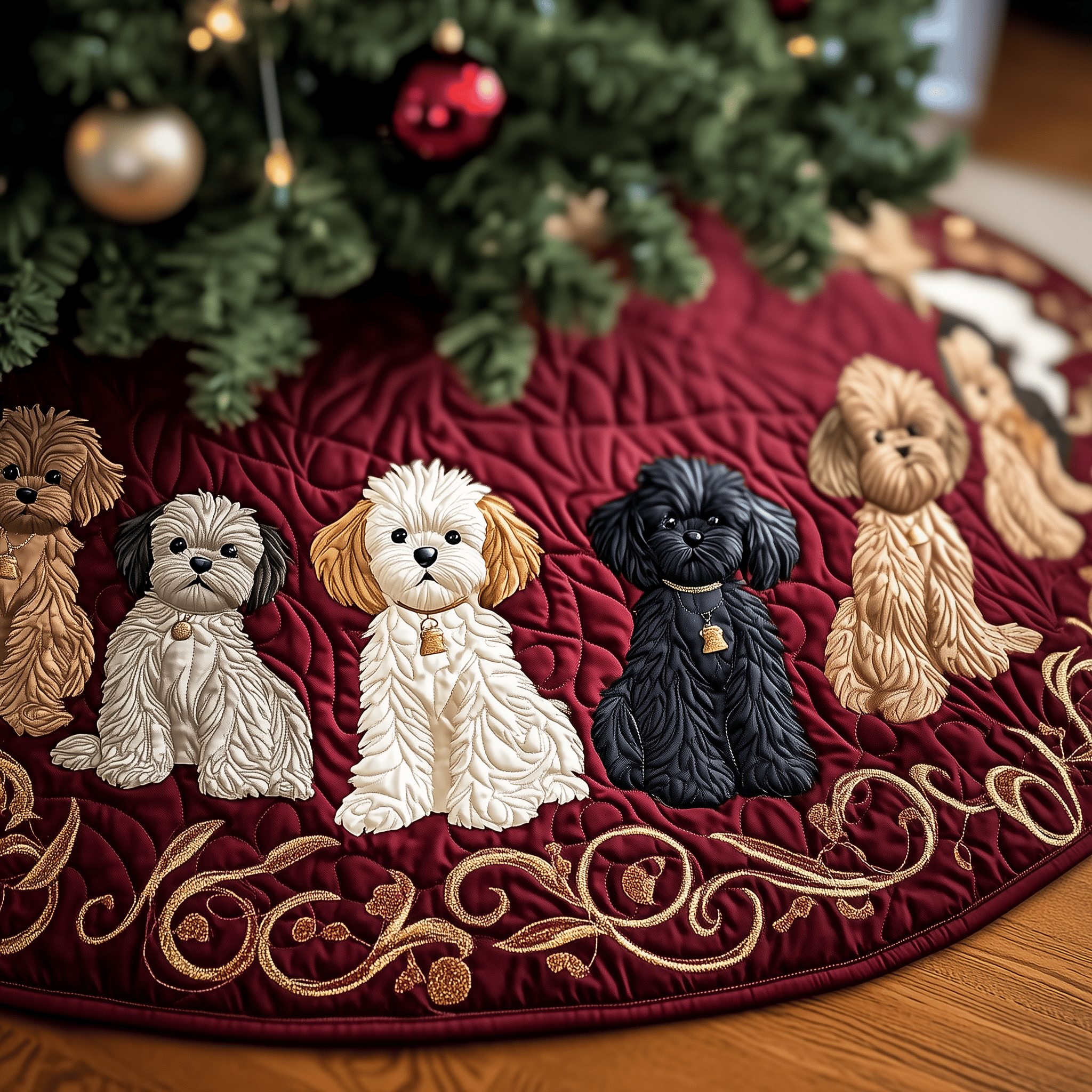 Adorable Poodle Quilted Tree Skirt Celebrate Life's Little Moments with a Perfect Tree Skirt Adorable Poodle Quilted Tree Skirt Celebrate Life's Little Moments with a Perfect Tree Skirt