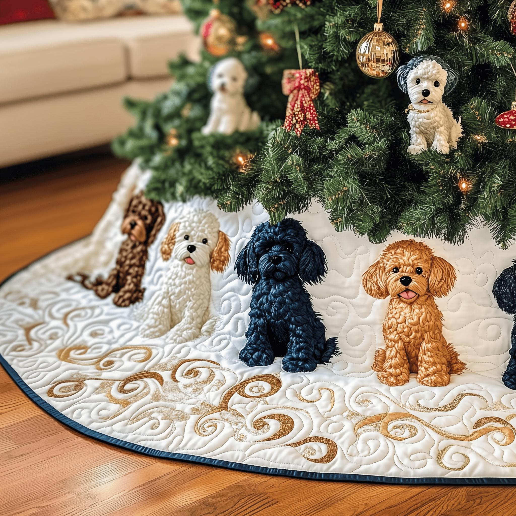 Adorable Poodle Quilted Tree Skirt Style Meets Comfort in the Perfect Christmas Tree Skirt Adorable Poodle Quilted Tree Skirt Style Meets Comfort in the Perfect Christmas Tree Skirt