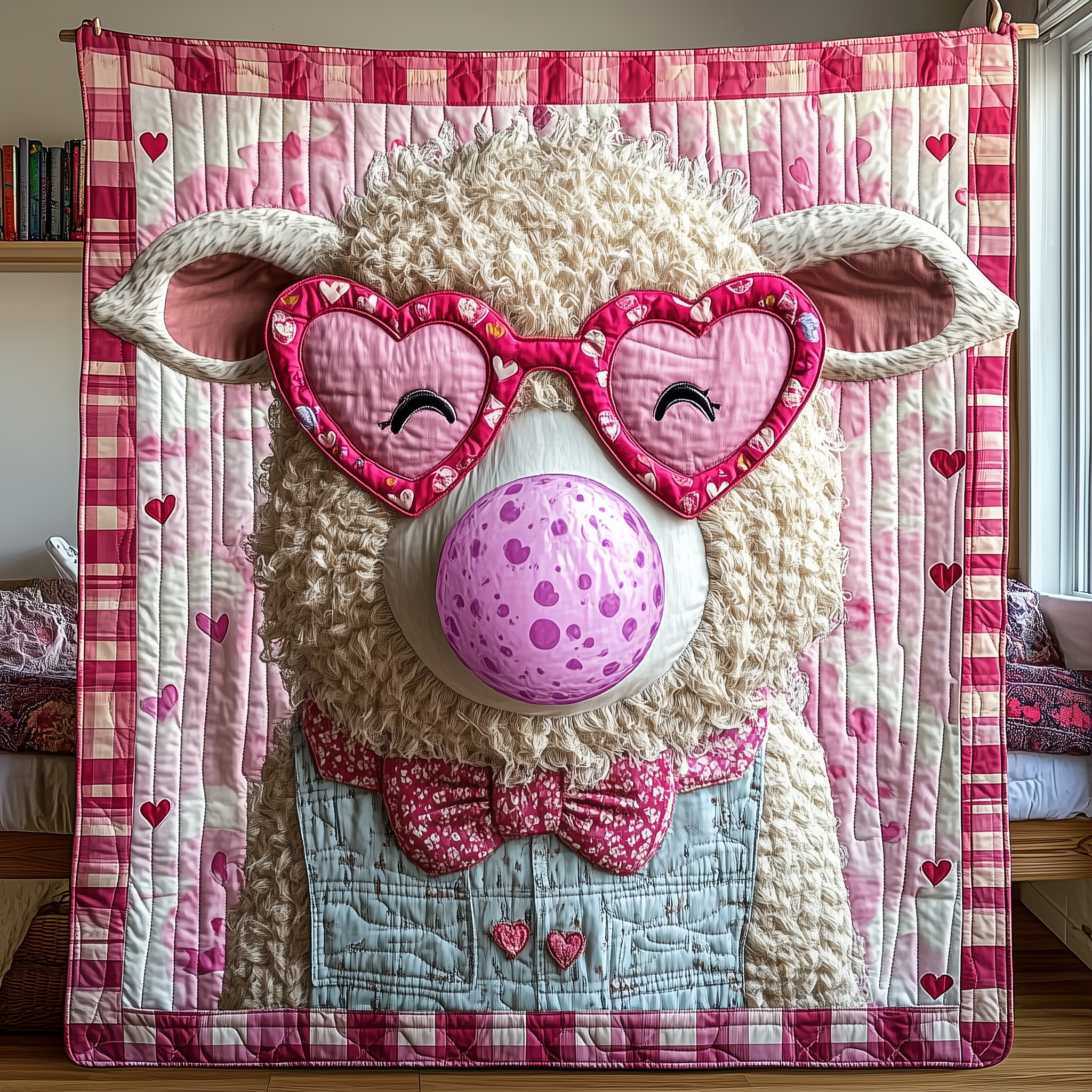 Adorable Sheep Gift For Her Quilted Blanket Unique Throw Blanket Item Merch Best Valentine Gift For Boyfriend Adorable Sheep Gift For Her Quilted Blanket Unique Throw Blanket Item Merch Best Valentine Gift For Boyfriend