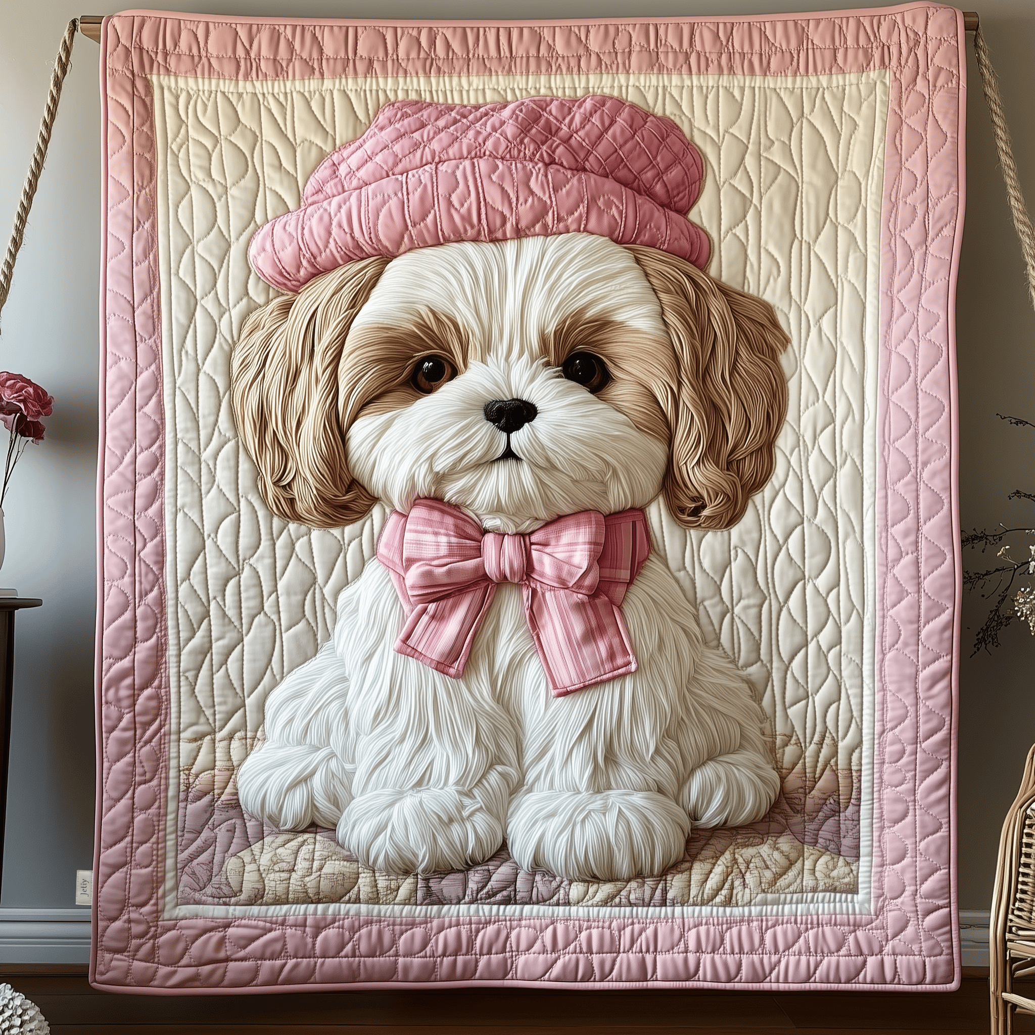 Adorable Shih Tzu Quilted Blanket Create Warm Memories with Our Blanket for All Ages Adorable Shih Tzu Quilted Blanket Create Warm Memories with Our Blanket for All Ages