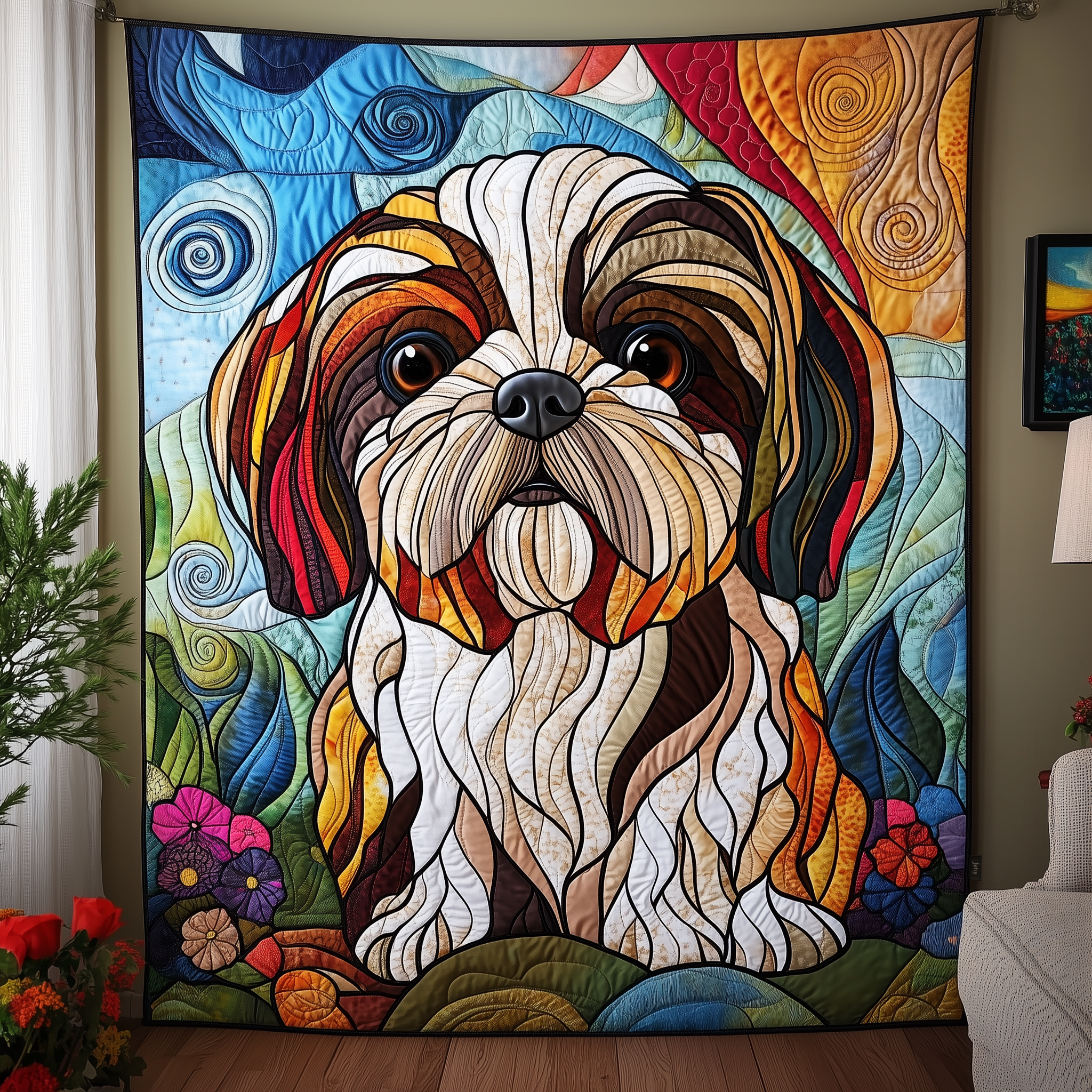 Adorable Shih Tzu Quilted Blanket Feel Unique with a Blanket Made Just for You Adorable Shih Tzu Quilted Blanket Feel Unique with a Blanket Made Just for You
