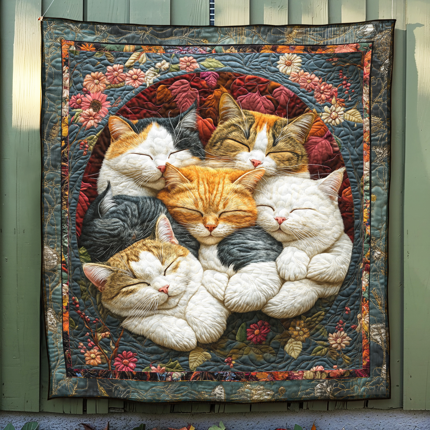 Adorable Sleeping Cats Quilted Blanket Create Warm Memories with Our Blanket for All Ages Adorable Sleeping Cats Quilted Blanket Create Warm Memories with Our Blanket for All Ages
