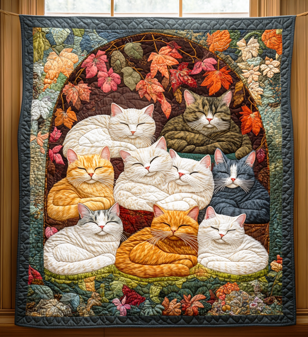 Adorable Sleeping Cats Quilted Blanket Feel Prepared for Any Occasion with a Versatile Blanket Adorable Sleeping Cats Quilted Blanket Feel Prepared for Any Occasion with a Versatile Blanket