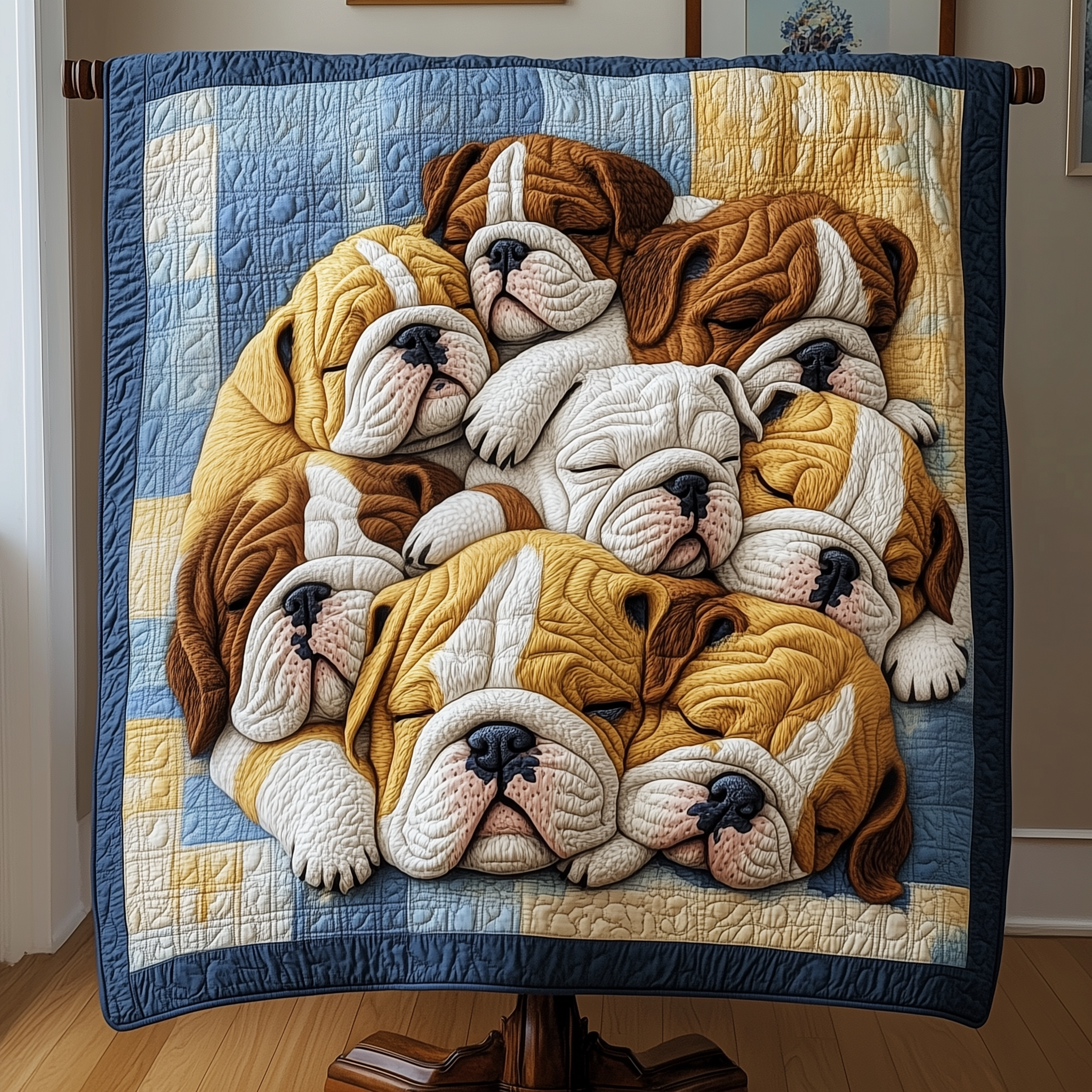 Adorable Sleepy Bulldogs Quilted Blanket Nice Throw Blankets Present Ideas For Animal Lovers Adorable Sleepy Bulldogs Quilted Blanket Nice Throw Blankets Present Ideas For Animal Lovers