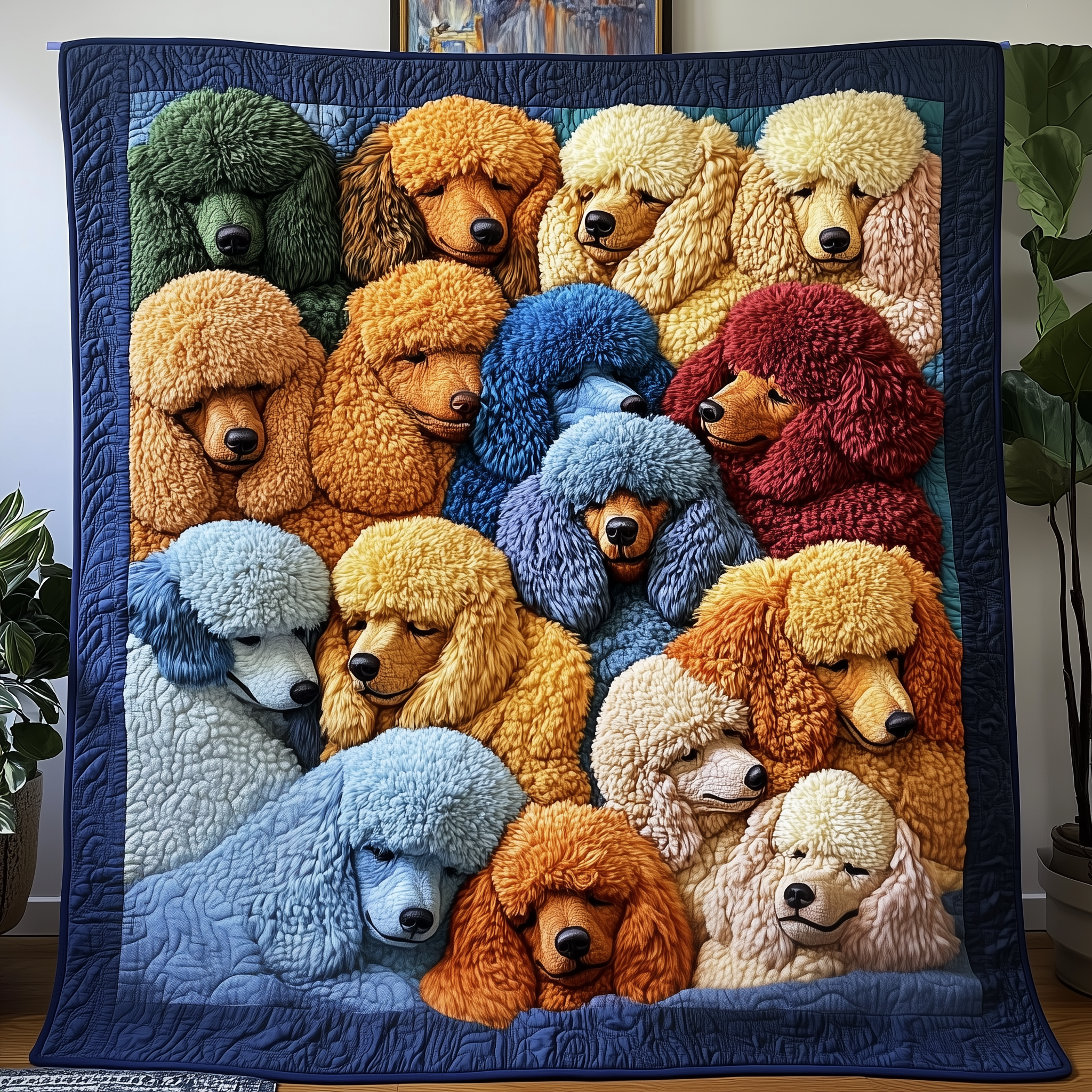 Adorable Sleepy Poodles Quilted Blanket Nice Throw Blankets Gifts For Someone Who Loves Their Dog Adorable Sleepy Poodles Quilted Blanket Nice Throw Blankets Gifts For Someone Who Loves Their Dog