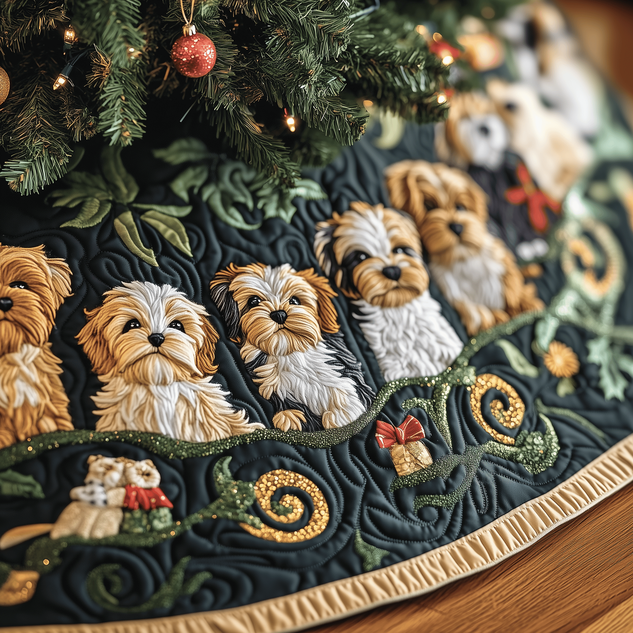 Adorable Yorkshire Terrier Quilted Tree Skirt Keep Your Loved Ones Safe with the Perfect Tree Skirt Adorable Yorkshire Terrier Quilted Tree Skirt Keep Your Loved Ones Safe with the Perfect Tree Skirt