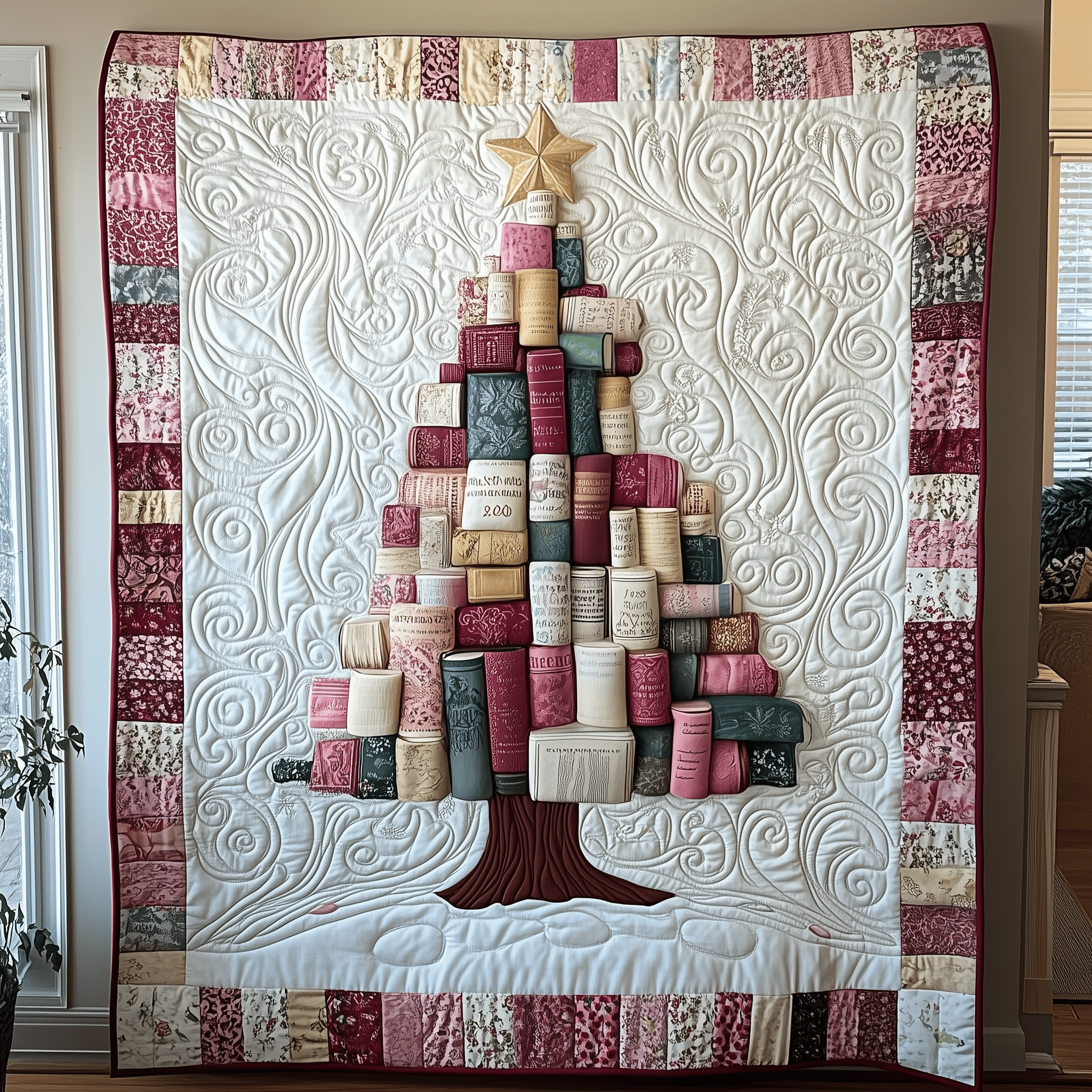 All Booked for Christmas Quilted Blanket Celebrate Your Individuality with a Blanket That Speaks to You All Booked for Christmas Quilted Blanket Celebrate Your Individuality with a Blanket That Speaks to You