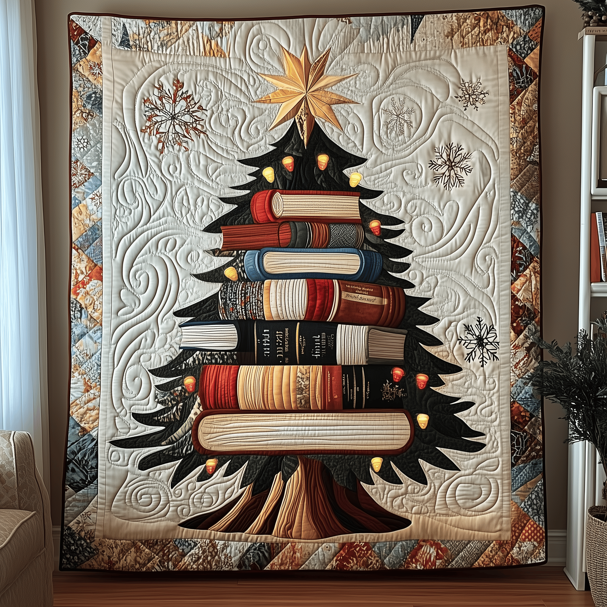 All Booked for Christmas Quilted Blanket Experience the Ultimate in Custom Comfort All Booked for Christmas Quilted Blanket Experience the Ultimate in Custom Comfort