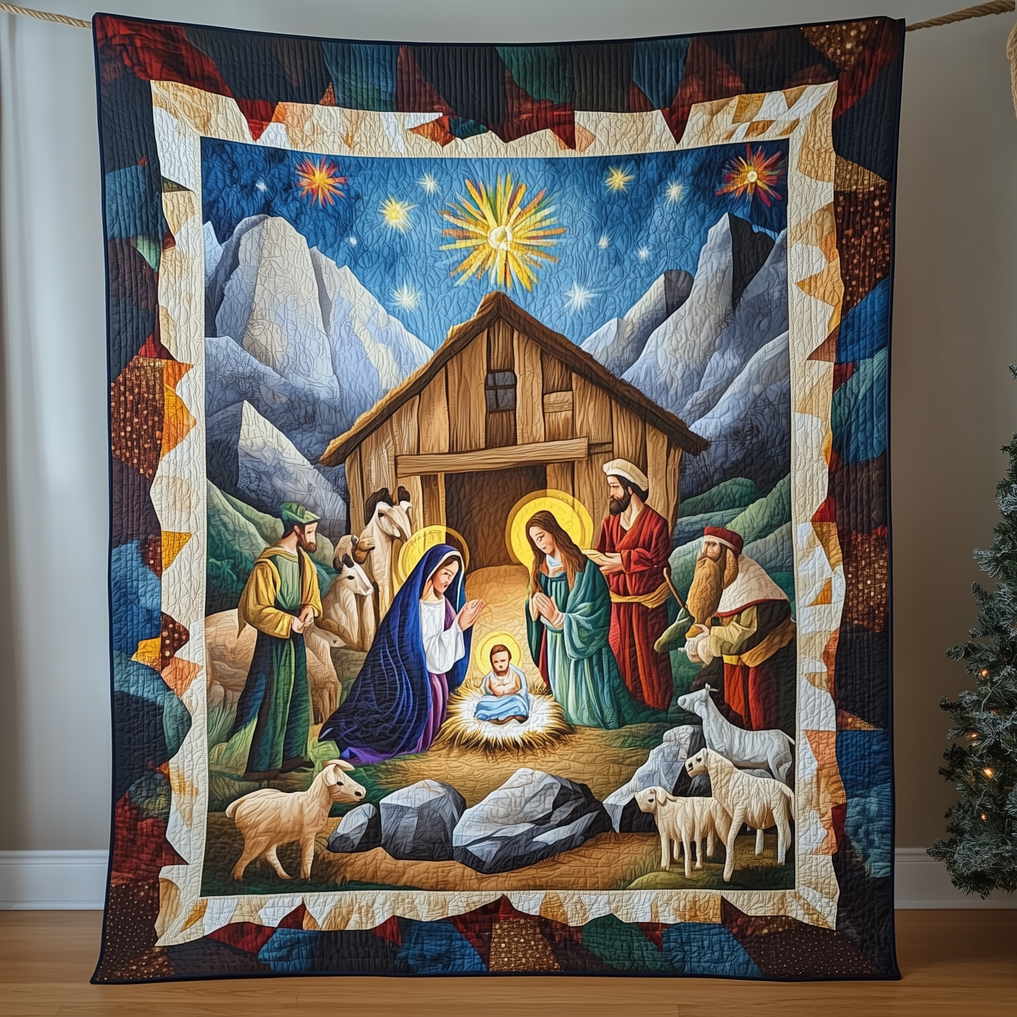 Amazing Grace Nativity Scene Quilted Blanket Experience the Ultimate in Custom Comfort Amazing Grace Nativity Scene Quilted Blanket Experience the Ultimate in Custom Comfort