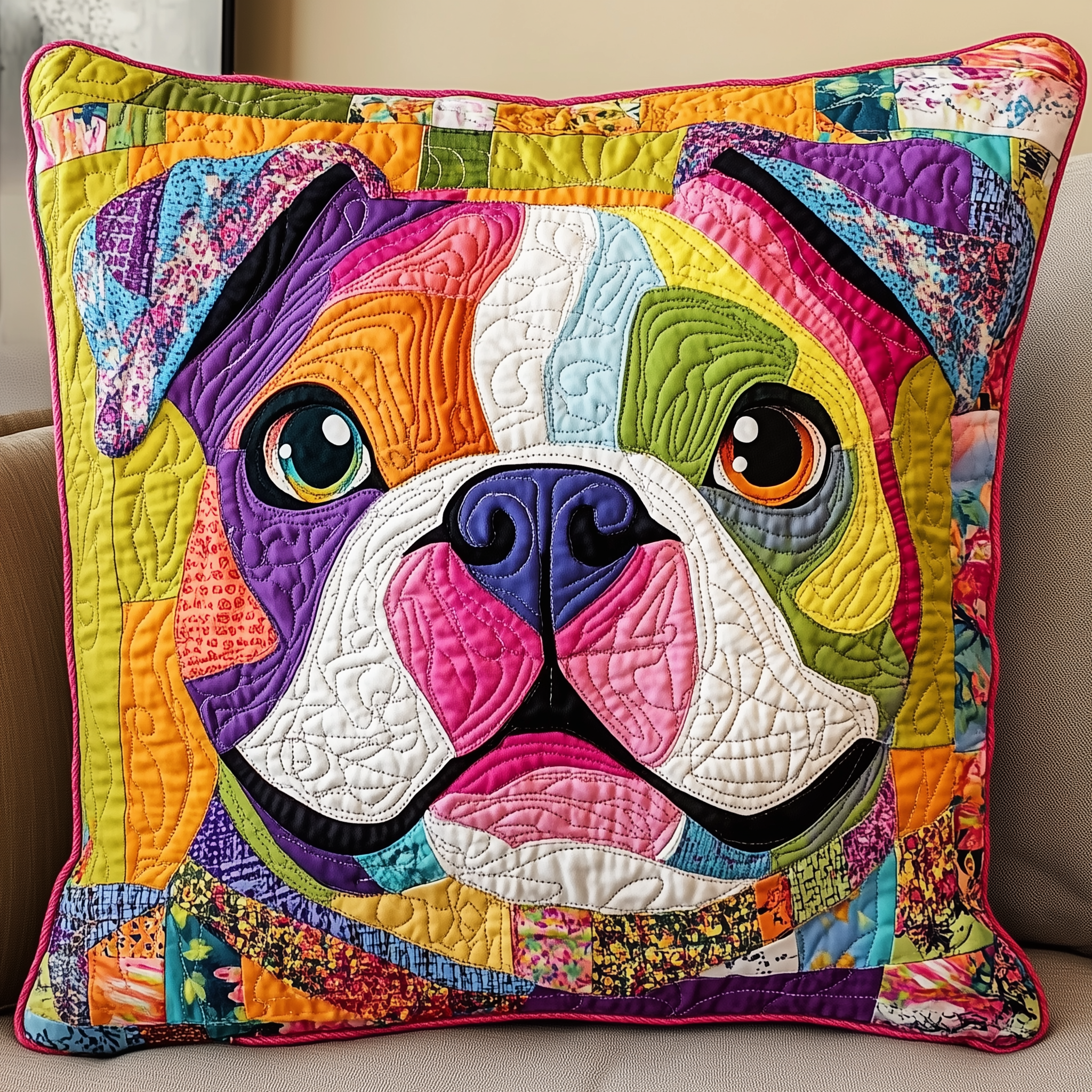 American Bulldog Quilted Pillow Case Feel Relaxation Faster with Our Premium Pillow Cases American Bulldog Quilted Pillow Case Feel Relaxation Faster with Our Premium Pillow Cases