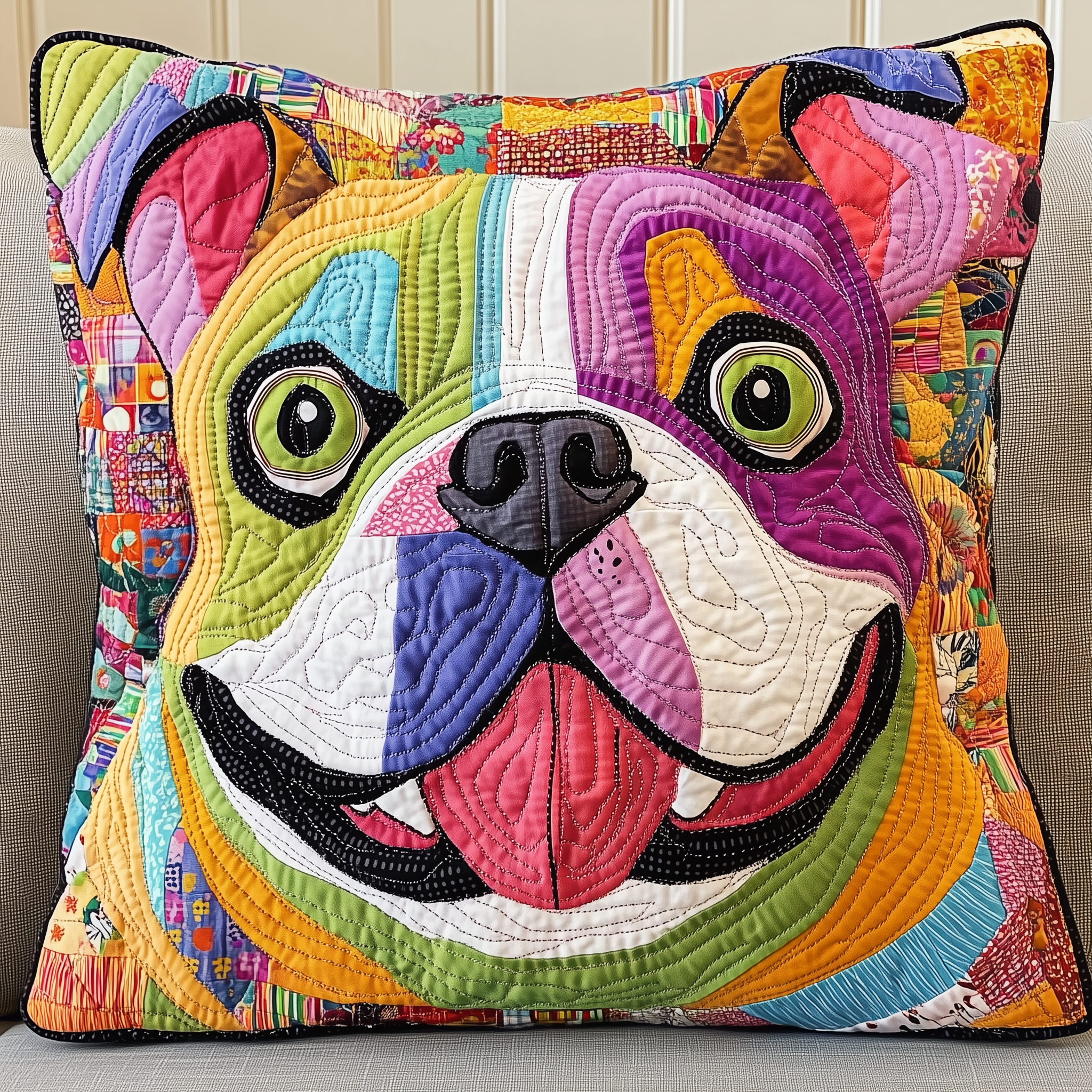 American Bulldog Quilted Pillow Case Feel the Comfort of Perfect Pillow Cases American Bulldog Quilted Pillow Case Feel the Comfort of Perfect Pillow Cases