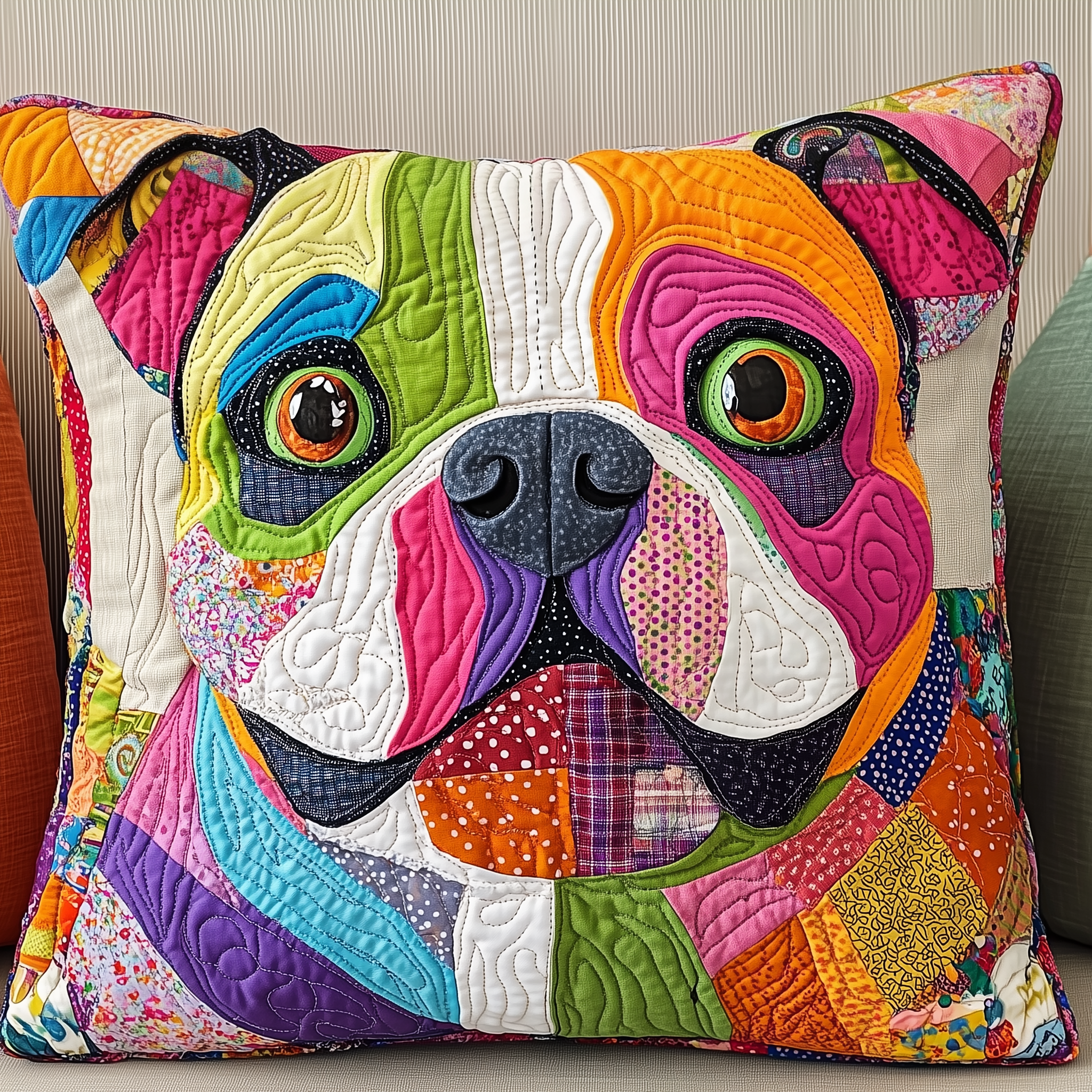 American Bulldog Quilted Pillow Case Sleep Soundly with a HighQuality Pillow Case American Bulldog Quilted Pillow Case Sleep Soundly with a HighQuality Pillow Case