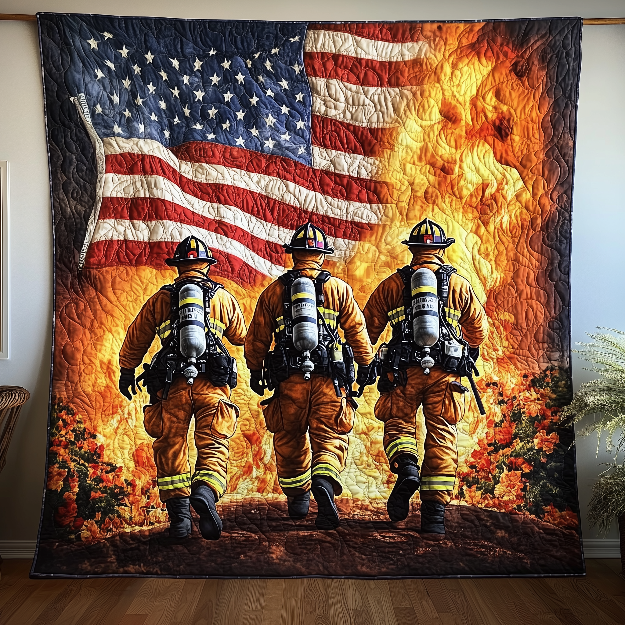 American Firefighter Quilted Blanket A Blanket for Every Season and Every Mood American Firefighter Quilted Blanket A Blanket for Every Season and Every Mood