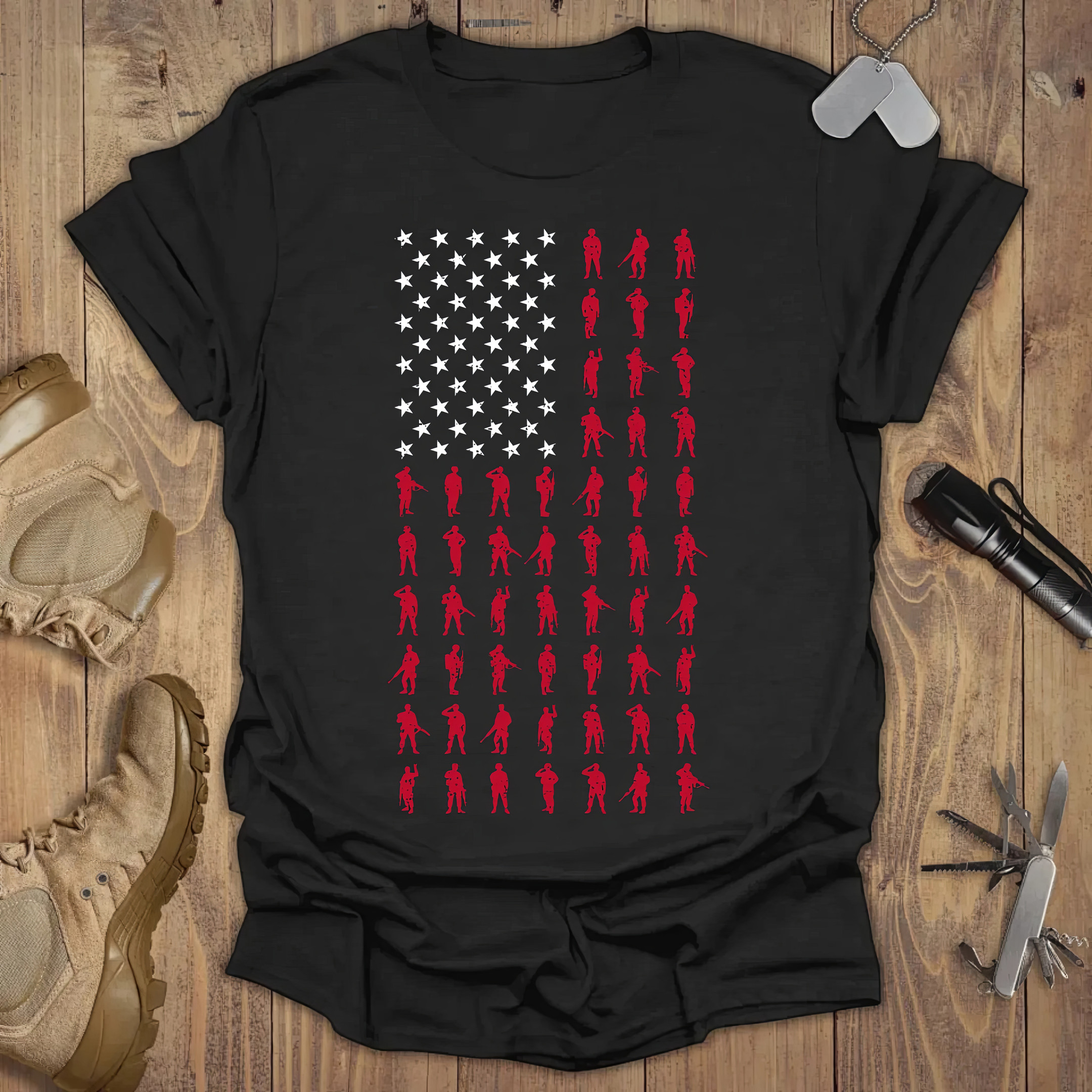 American Flag Soldiers T-Shirt Patriotic Apparel Mother Daughter Gifts American Flag Soldiers T-Shirt Patriotic Apparel Mother Daughter Gifts
