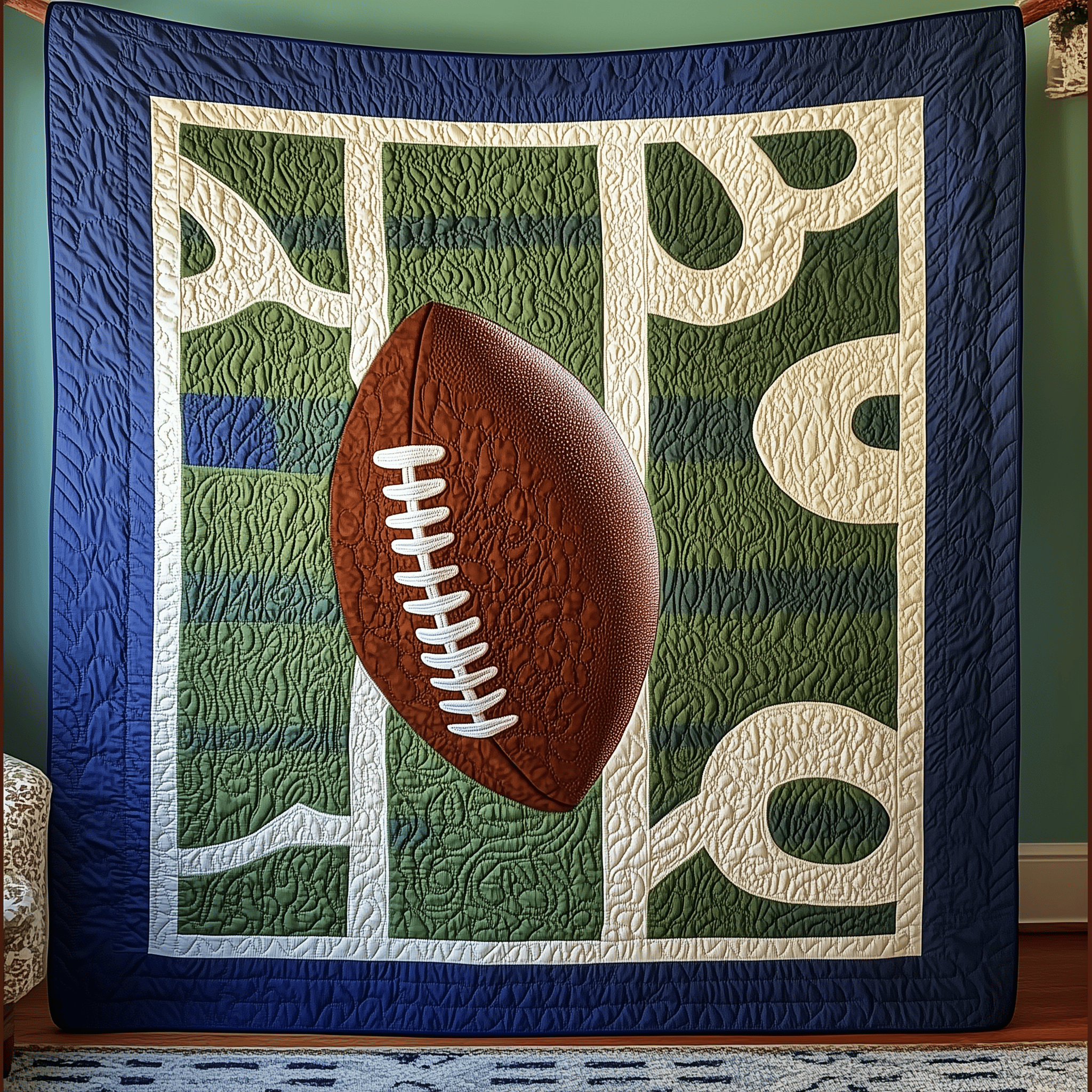 American Football Quilted Blanket Bring the Family Together with a Blanket Everyone Loves American Football Quilted Blanket Bring the Family Together with a Blanket Everyone Loves