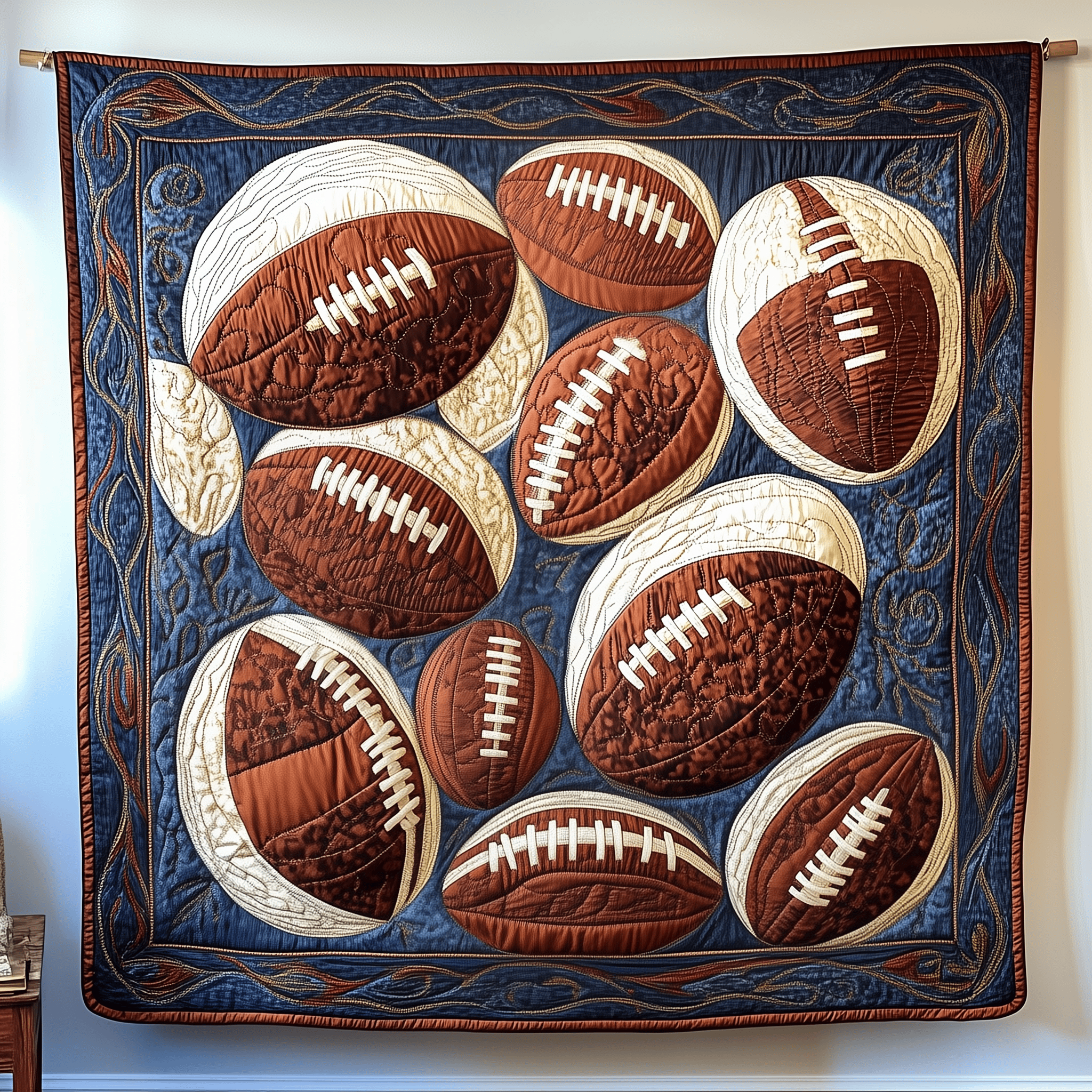 American Football Quilted Blanket Create Warm Memories with Our Blanket for All Ages American Football Quilted Blanket Create Warm Memories with Our Blanket for All Ages
