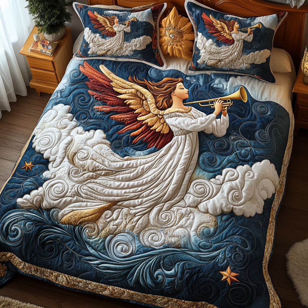 Angel of Peace Quilted Bedding Set Christmas Presents Angel of Peace Quilted Bedding Set Christmas Presents