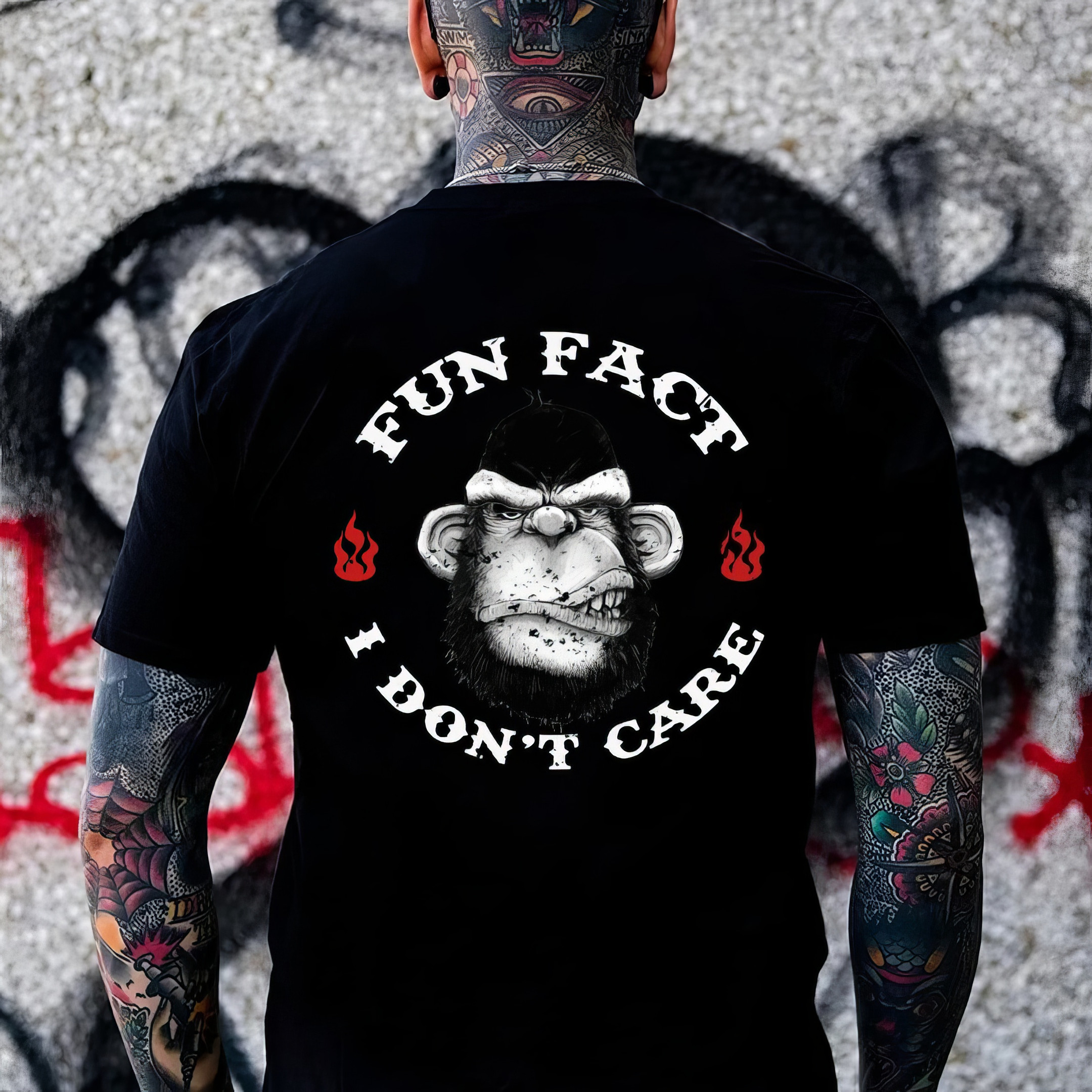 Angry Monkey Fun Fact I Don'T Care T-Shirt Simple Father'S Day Gift Ideas Angry Monkey Fun Fact I Don'T Care T-Shirt Simple Father'S Day Gift Ideas