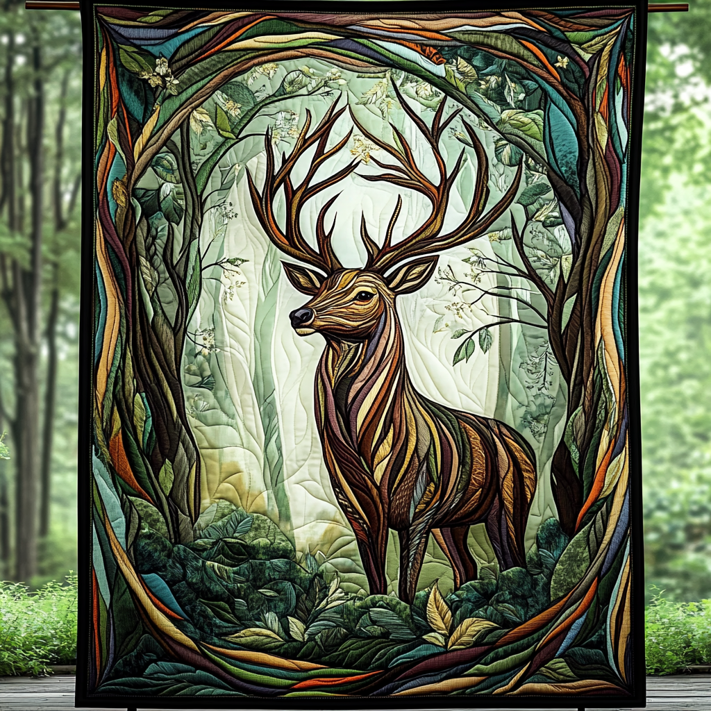 Antler Wonderland Quilted Blanket Christmas Gifts For Deer Hunters Antler Wonderland Quilted Blanket Christmas Gifts For Deer Hunters