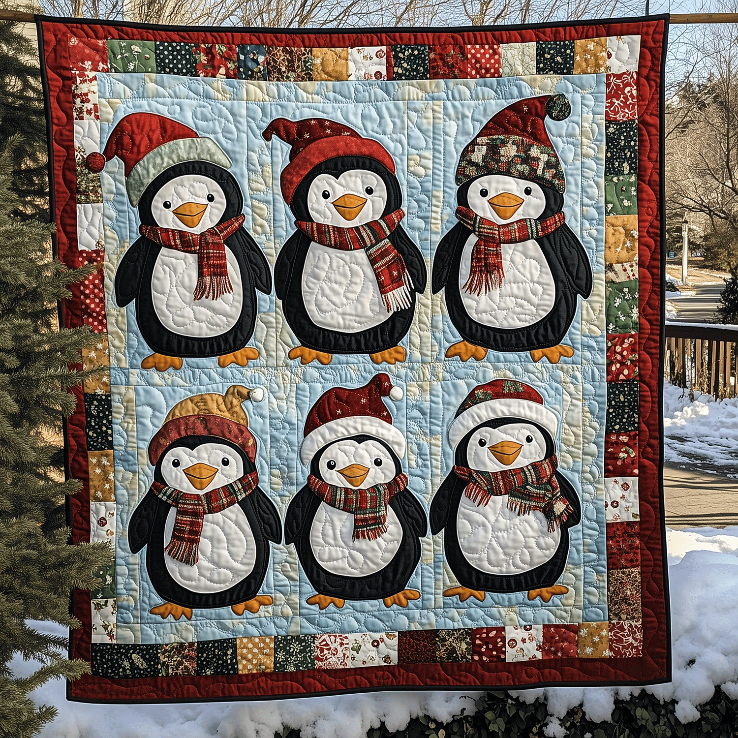 Arctic Joy Quilted Blanket Penguin Themed Gifts Arctic Joy Quilted Blanket Penguin Themed Gifts
