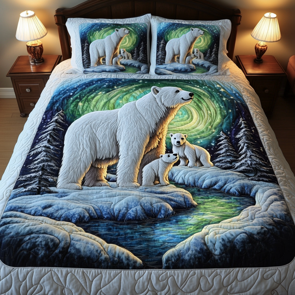 Aurora Bears Quilted Bedding Set Bear Themed Gifts Aurora Bears Quilted Bedding Set Bear Themed Gifts