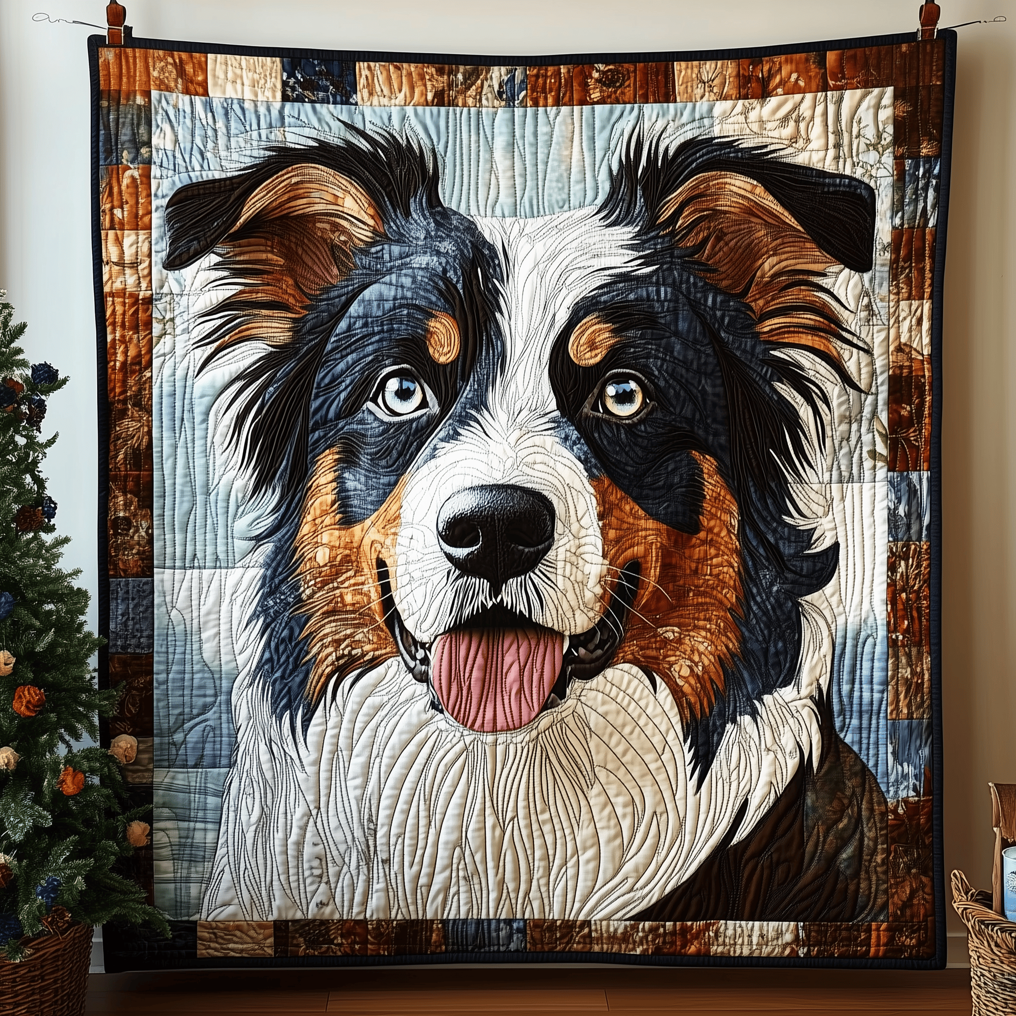 Australian Shepherd Quilted Blanket Feel the Comfort of Home, Wherever You Go Australian Shepherd Quilted Blanket Feel the Comfort of Home, Wherever You Go
