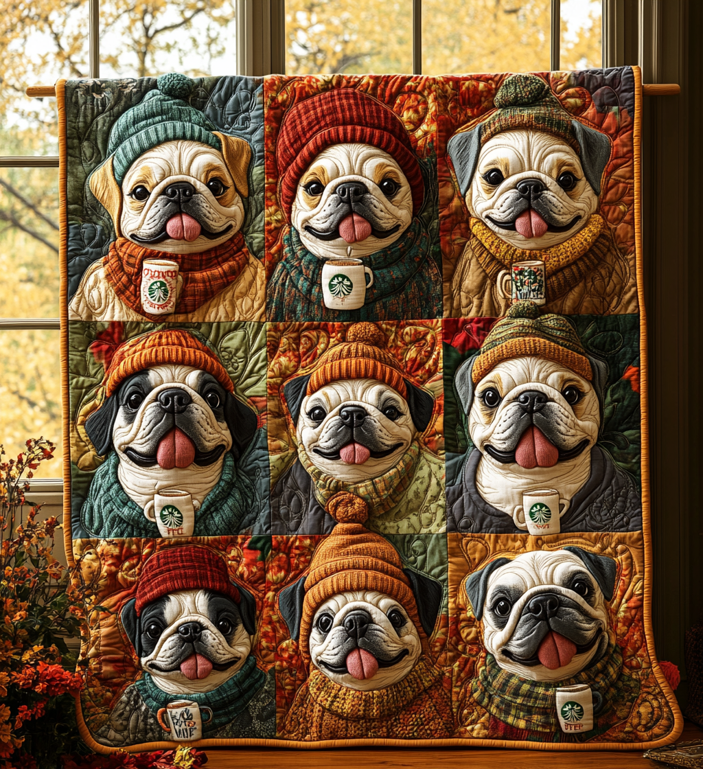 Autumn Bulldog Quilted Blanket Enjoy Cozy Moments Together with the Perfect Blanket Autumn Bulldog Quilted Blanket Enjoy Cozy Moments Together with the Perfect Blanket