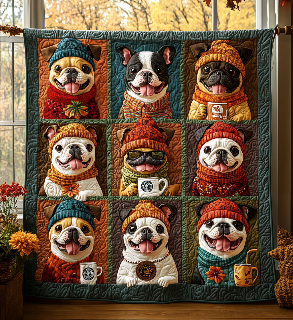 Autumn Bulldog Quilted Blanket Feel the Magic of Family Time with a Blanket That Fits All Autumn Bulldog Quilted Blanket Feel the Magic of Family Time with a Blanket That Fits All