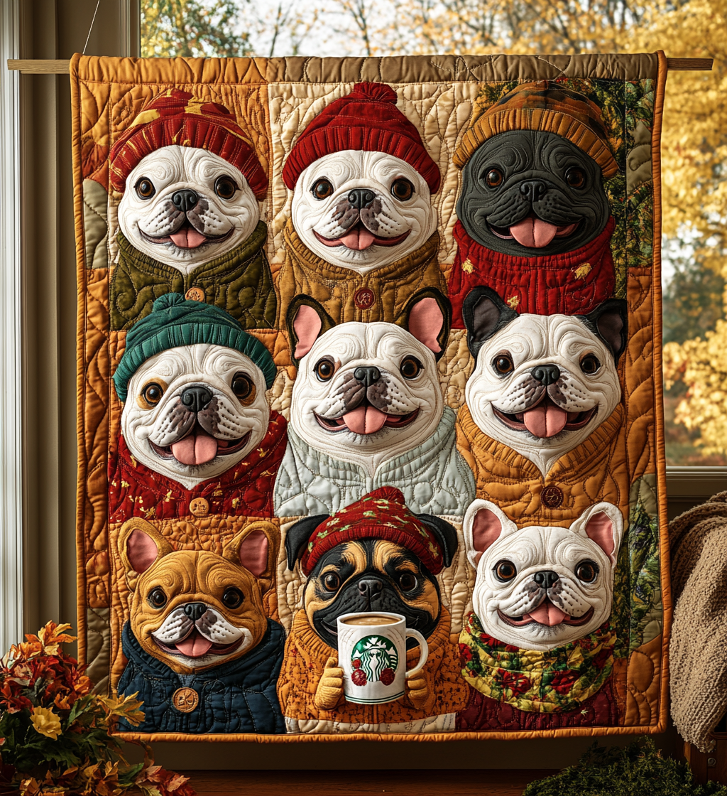 Autumn Bulldog Quilted Blanket Snuggle Up with a Blanket That Brings Everyone Closer Autumn Bulldog Quilted Blanket Snuggle Up with a Blanket That Brings Everyone Closer