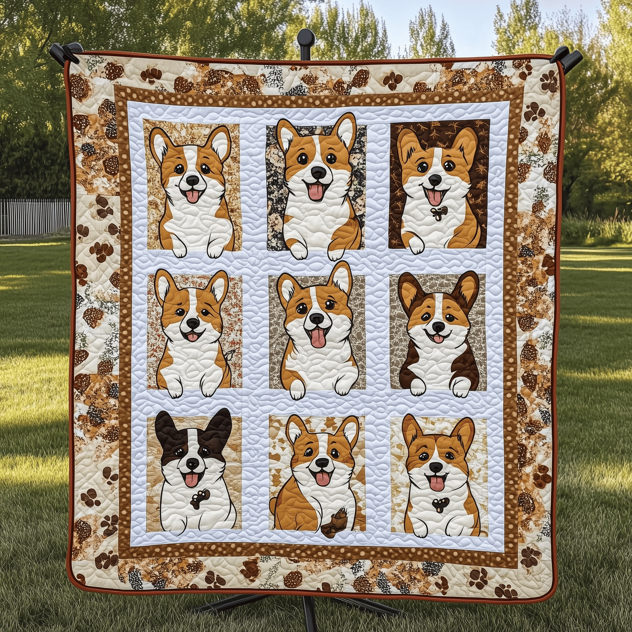 Autumn Corgi Quilted Blanket Feel At Ease with a Blanket That's Perfectly Practical Autumn Corgi Quilted Blanket Feel At Ease with a Blanket That's Perfectly Practical