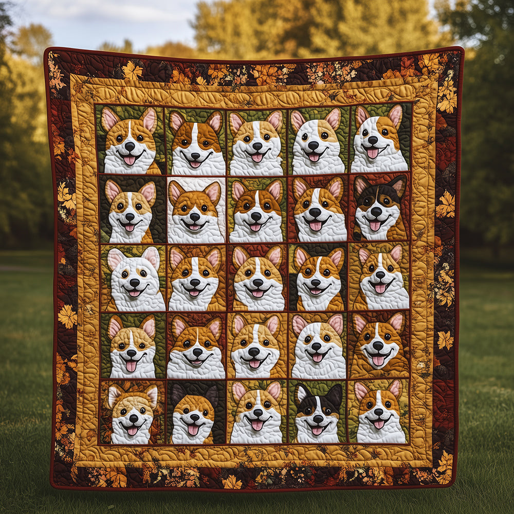 Autumn Corgi Quilted Blanket Snuggle Up with a Blanket That Brings Everyone Closer Autumn Corgi Quilted Blanket Snuggle Up with a Blanket That Brings Everyone Closer