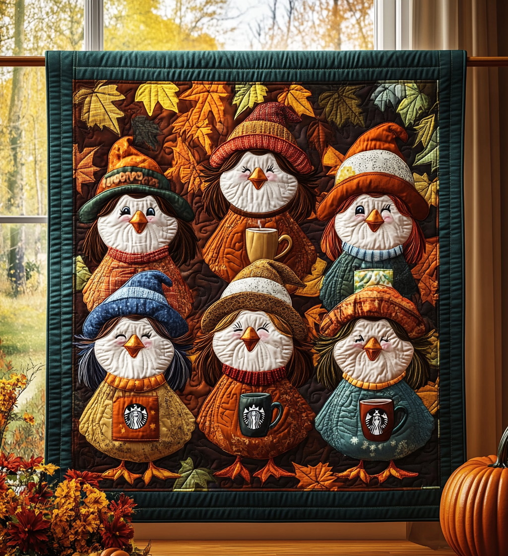 Autumn Happy Turkey Quilted Blanket From Sofa to Bed, a Blanket That Does It All Autumn Happy Turkey Quilted Blanket From Sofa to Bed, a Blanket That Does It All
