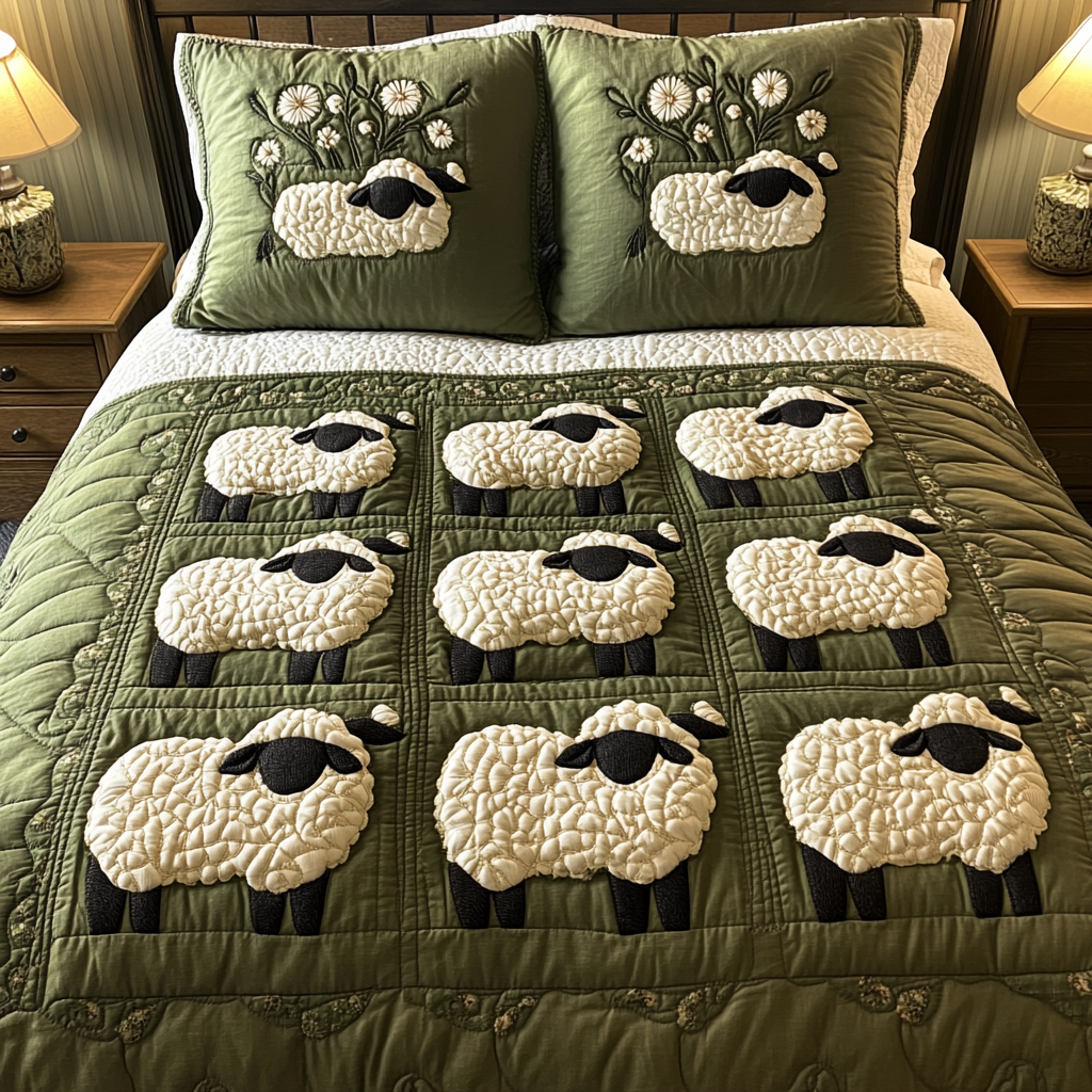 Baa Blessing Quilted Bedding Set Gifts For Farmer Baa Blessing Quilted Bedding Set Gifts For Farmer